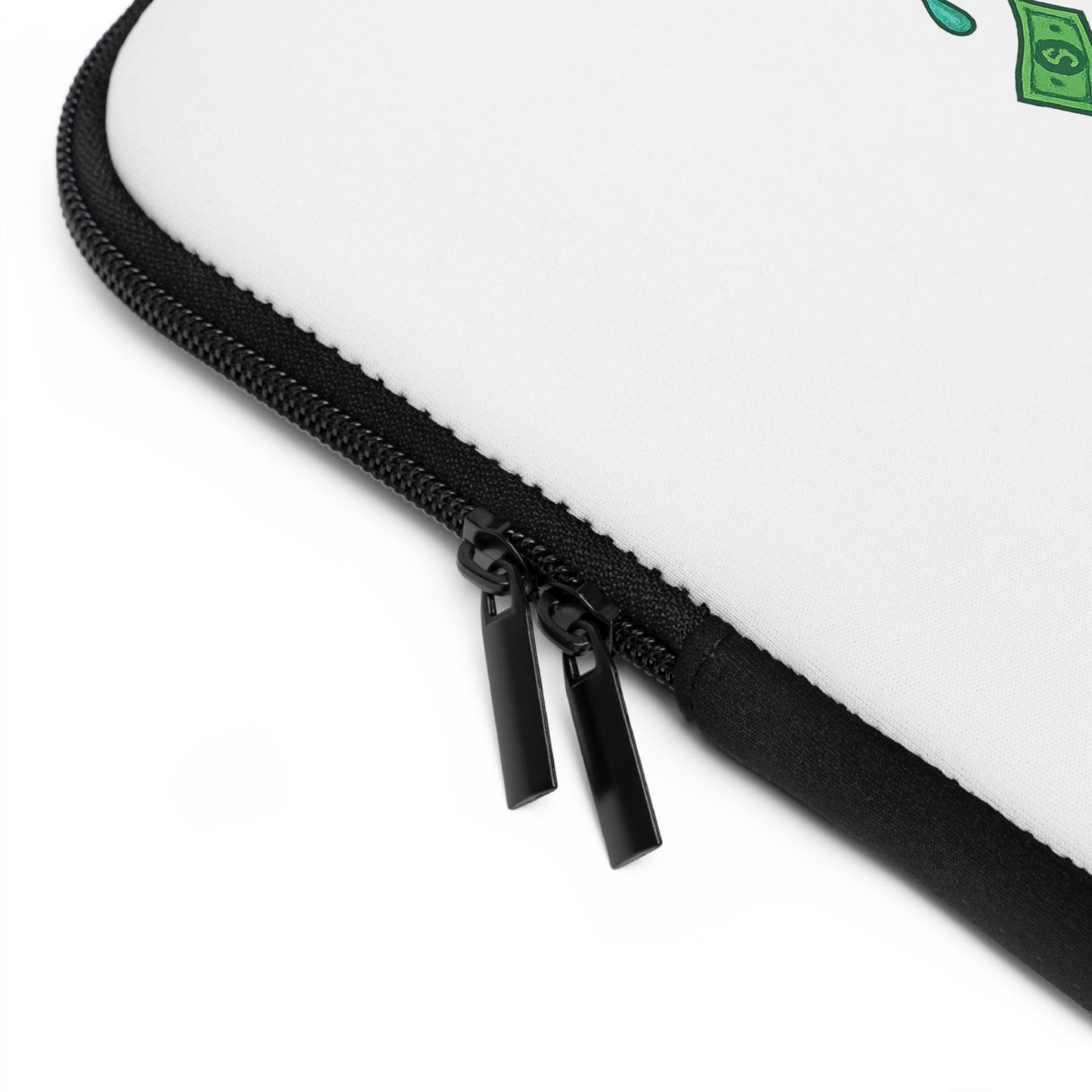 Playful Laptop Sleeve with 'Make It Rain' Design, Ideal for Creatives, Students, or Business Use, Gift for Graduations, Birthdays, Holidays
