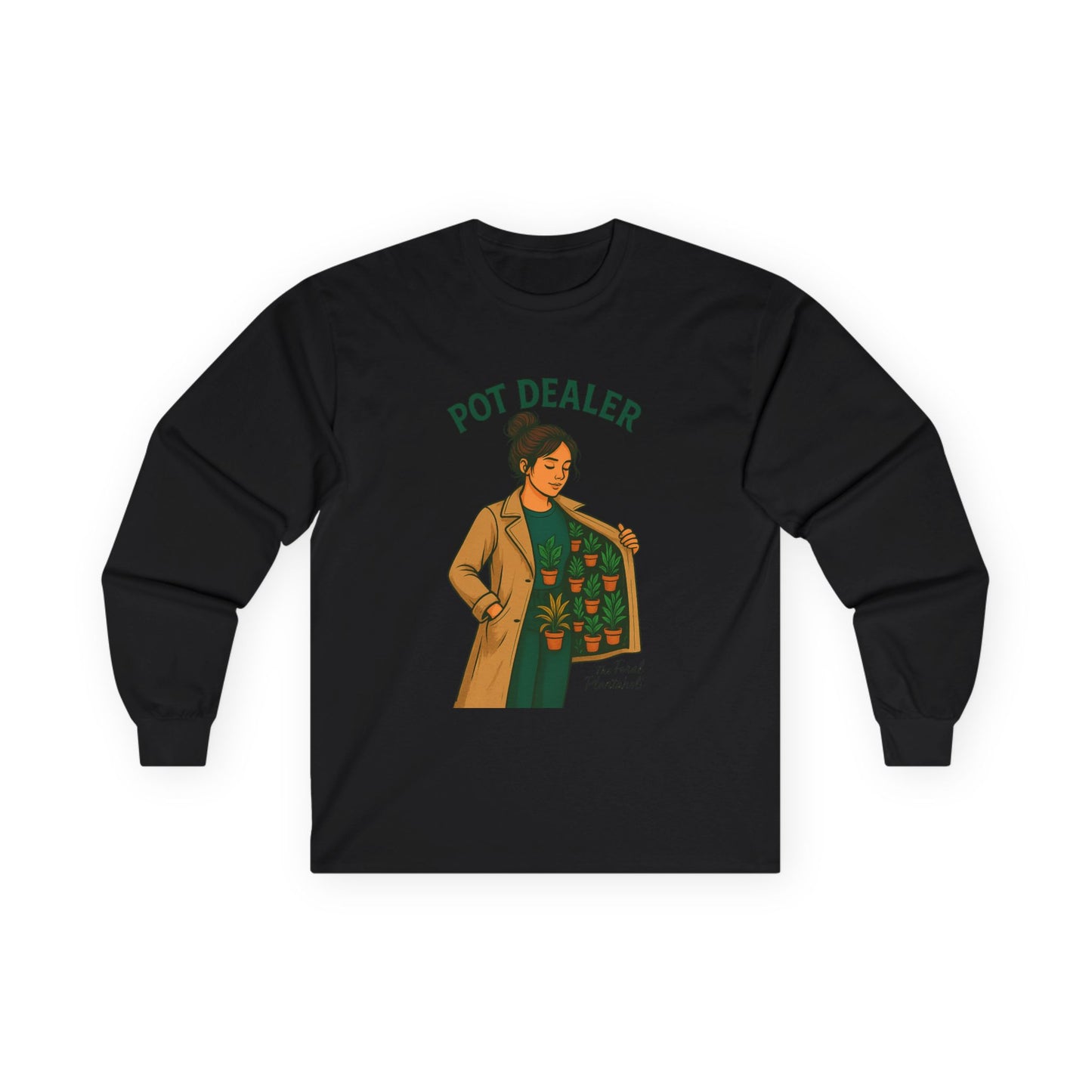 Pot Dealer Long Sleeve Tee, Fun Gift for Cannabis Lovers, Cozy Fall Fashion, Perfect for 420 Celebrations, Plant Lover Gift