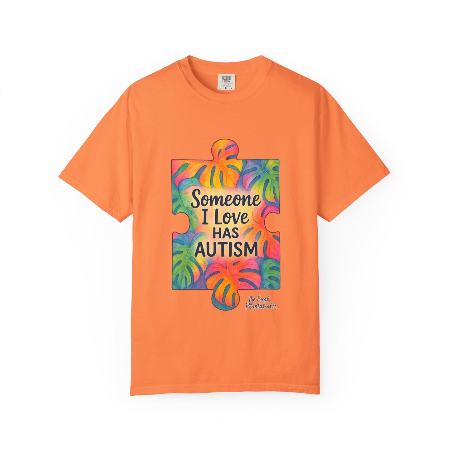 Autism Awareness T-Shirt — "Someone I Love Has Autism" Colorful Puzzle Design
