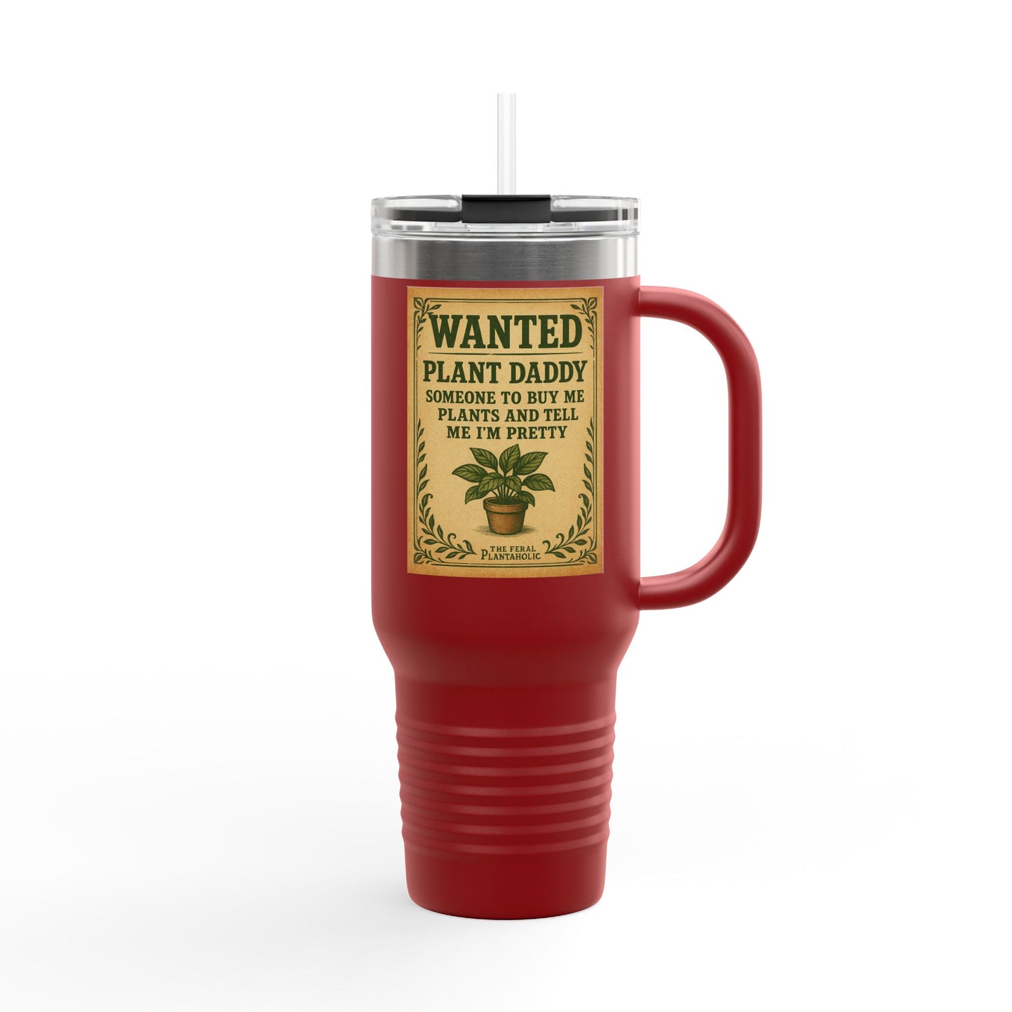 Wanted Plant Daddy Insulated Travel Mug, 40oz - Perfect Gift for Plant Lovers, Gardening Enthusiasts, Mother's Day, Father's Day, [...]