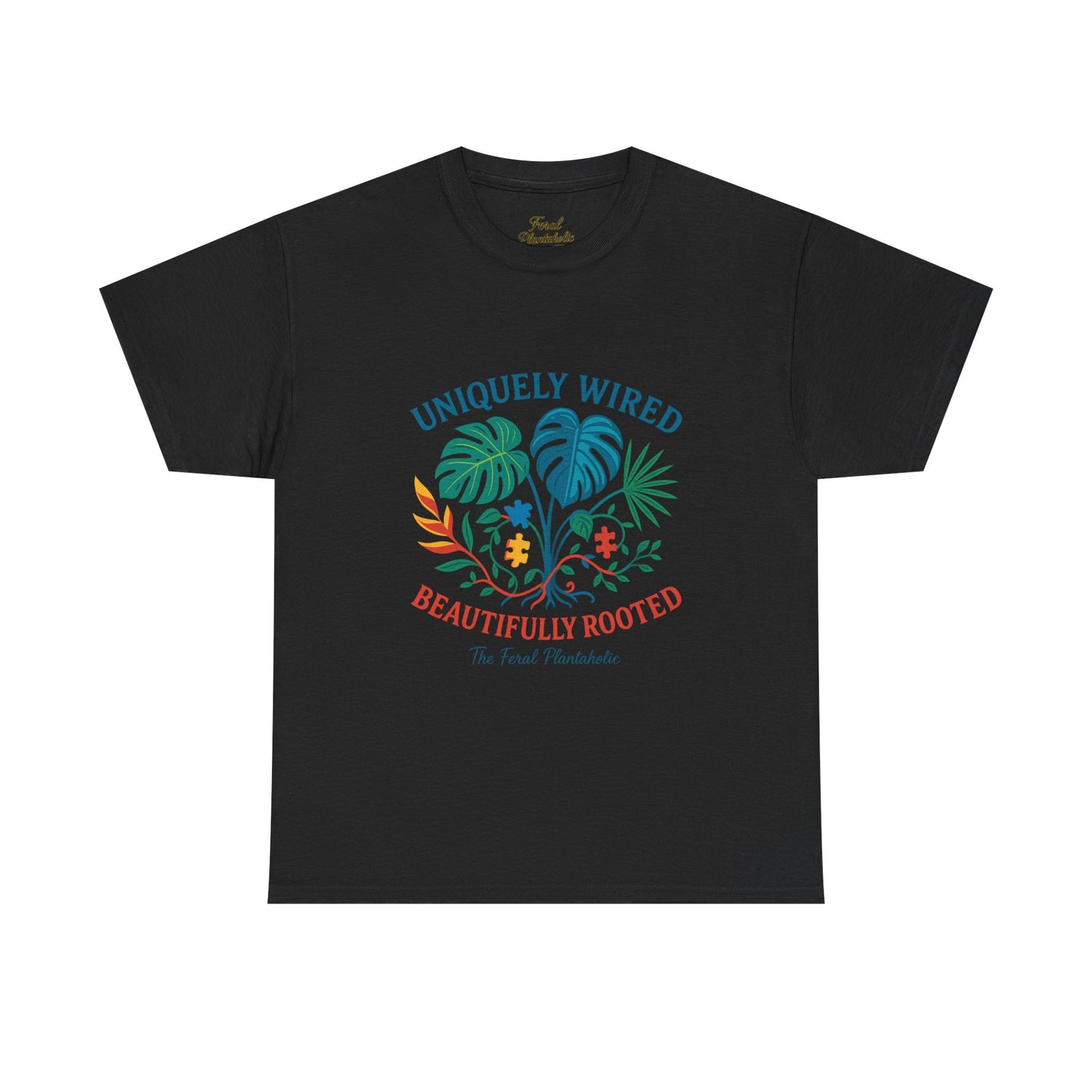 T-Shirt featuring 'Uniquely Wired, Beautifully Rooted' Design, Perfect Gift for Plant Lovers, Casual Wear, Eco-friendly Fashion, [...]