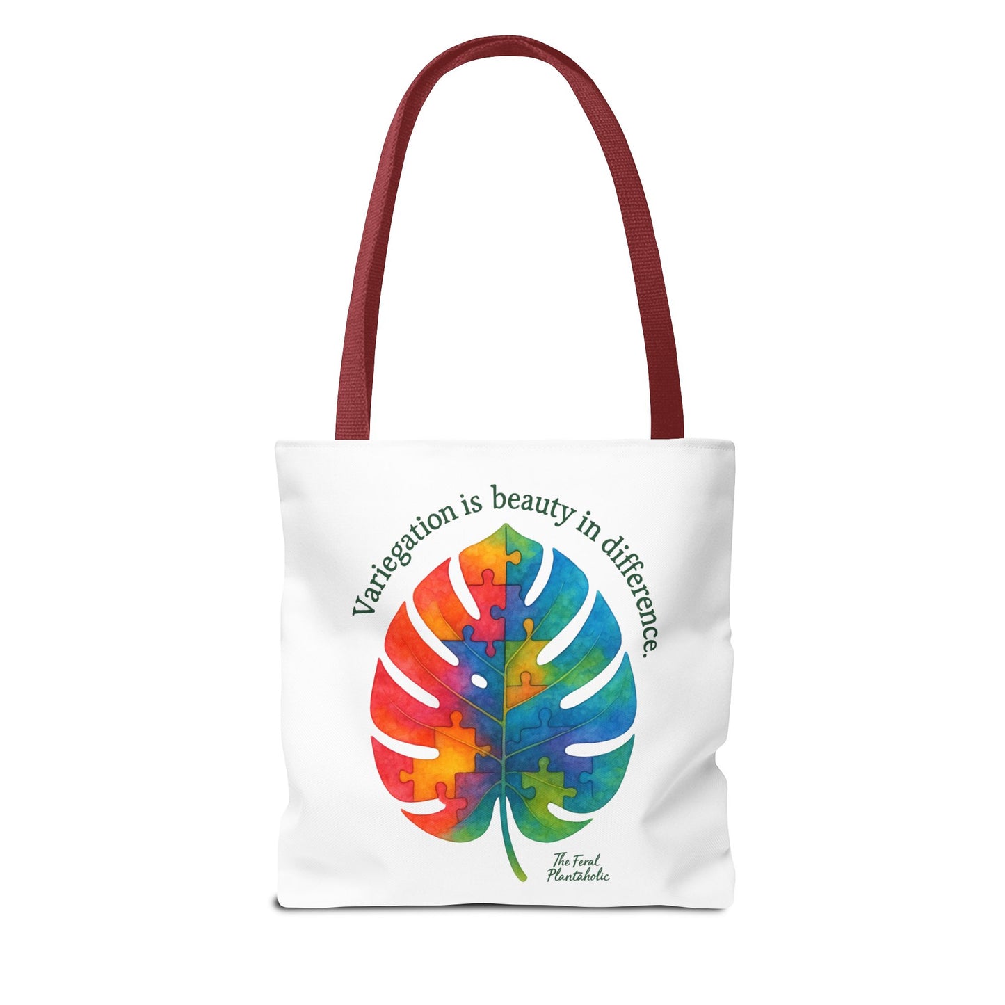 Colorful Monstera Leaf Tote Bag, Eco-Friendly Shopping Bag, Puzzle Aesthetic Purse, Nature Lover Gift, Art Tote for Every Occasion