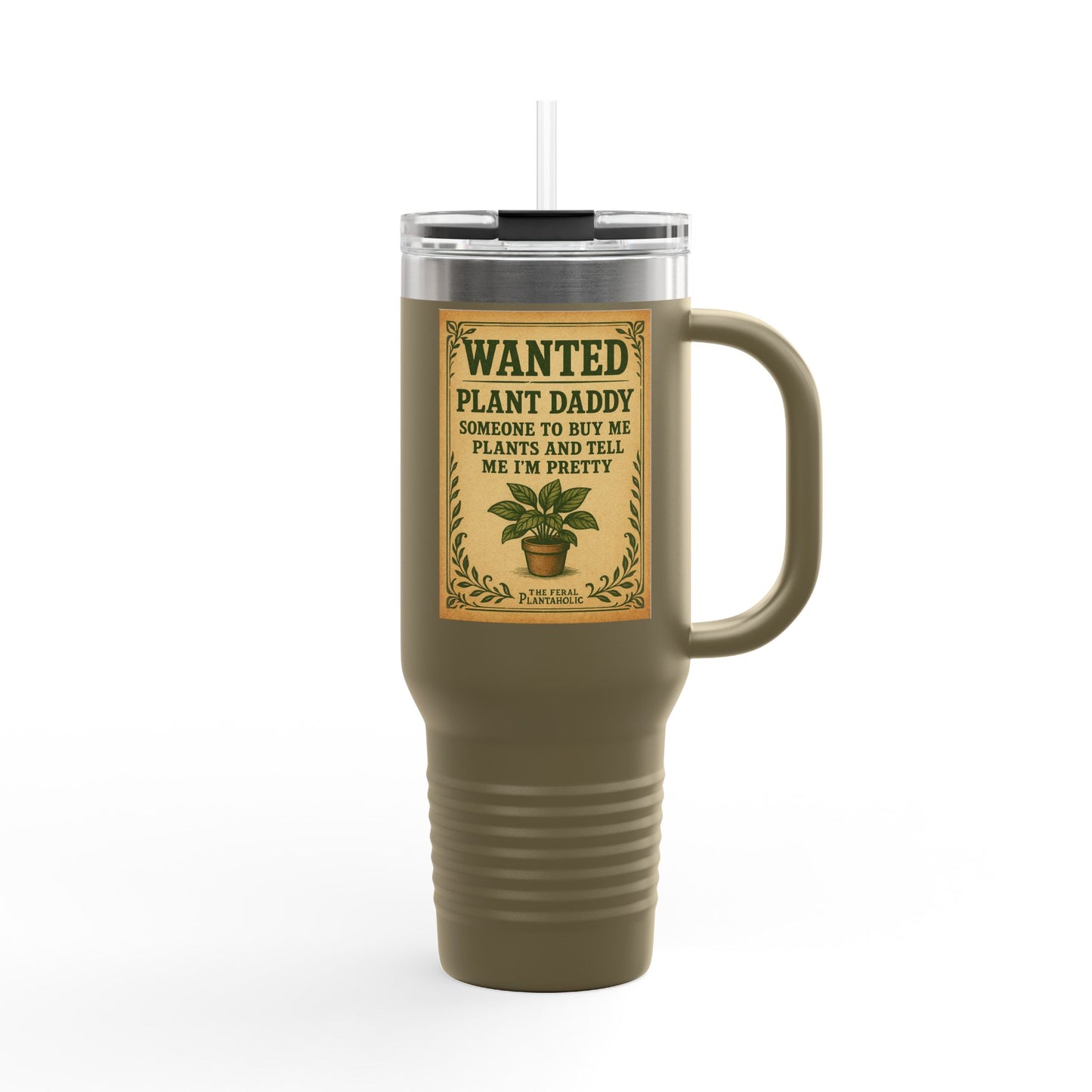 Wanted Plant Daddy Insulated Travel Mug, 40oz - Perfect Gift for Plant Lovers, Gardening Enthusiasts, Mother's Day, Father's Day, [...]