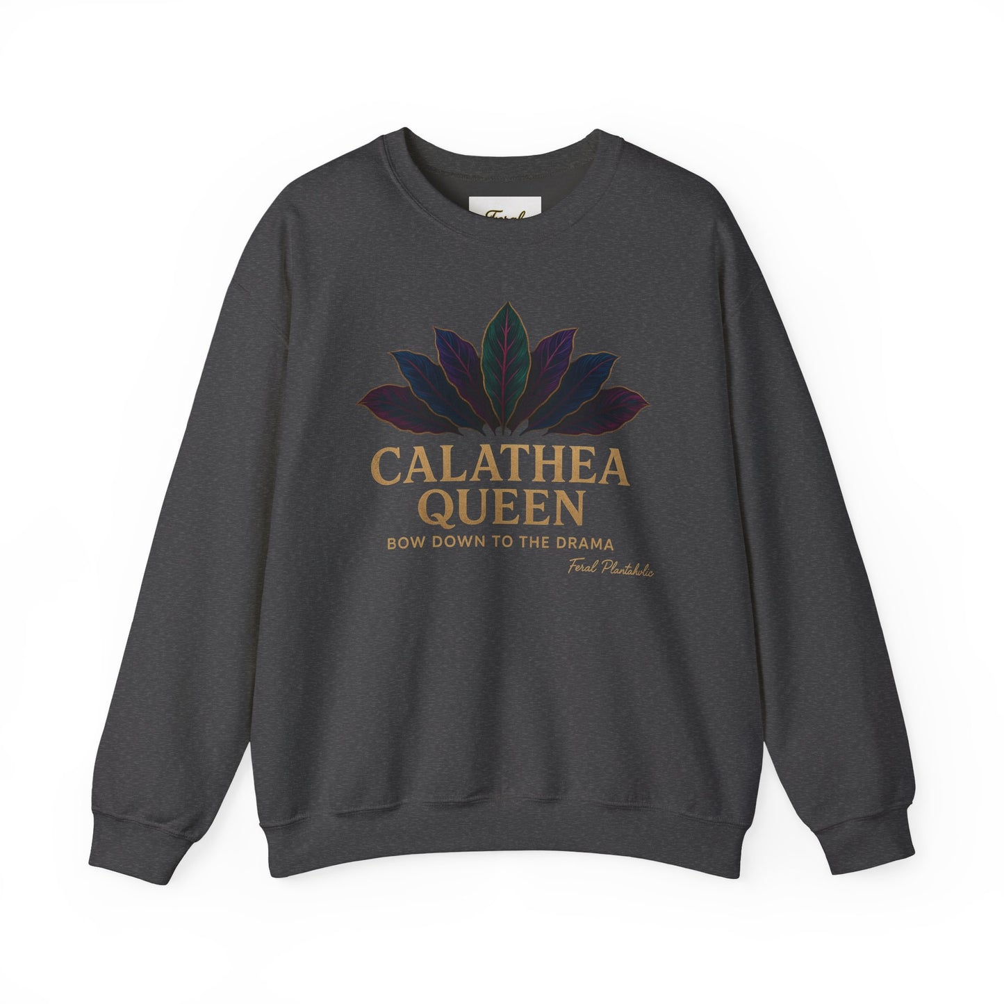 Calathea Queen Sweatshirt - Cozy Crewneck for Plant Lovers, Gift for Gardeners, Lounge Wear, Botanical Fashion, Nature Inspired Apparel