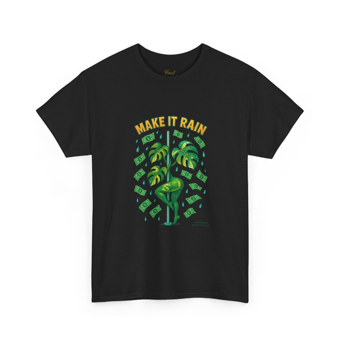 T-Shirt with Fun Design, Make It Rain Graphic Tee for Party Lovers, Trendy Cotton Apparel, Gift for Birthdays, Unisex Party Tee