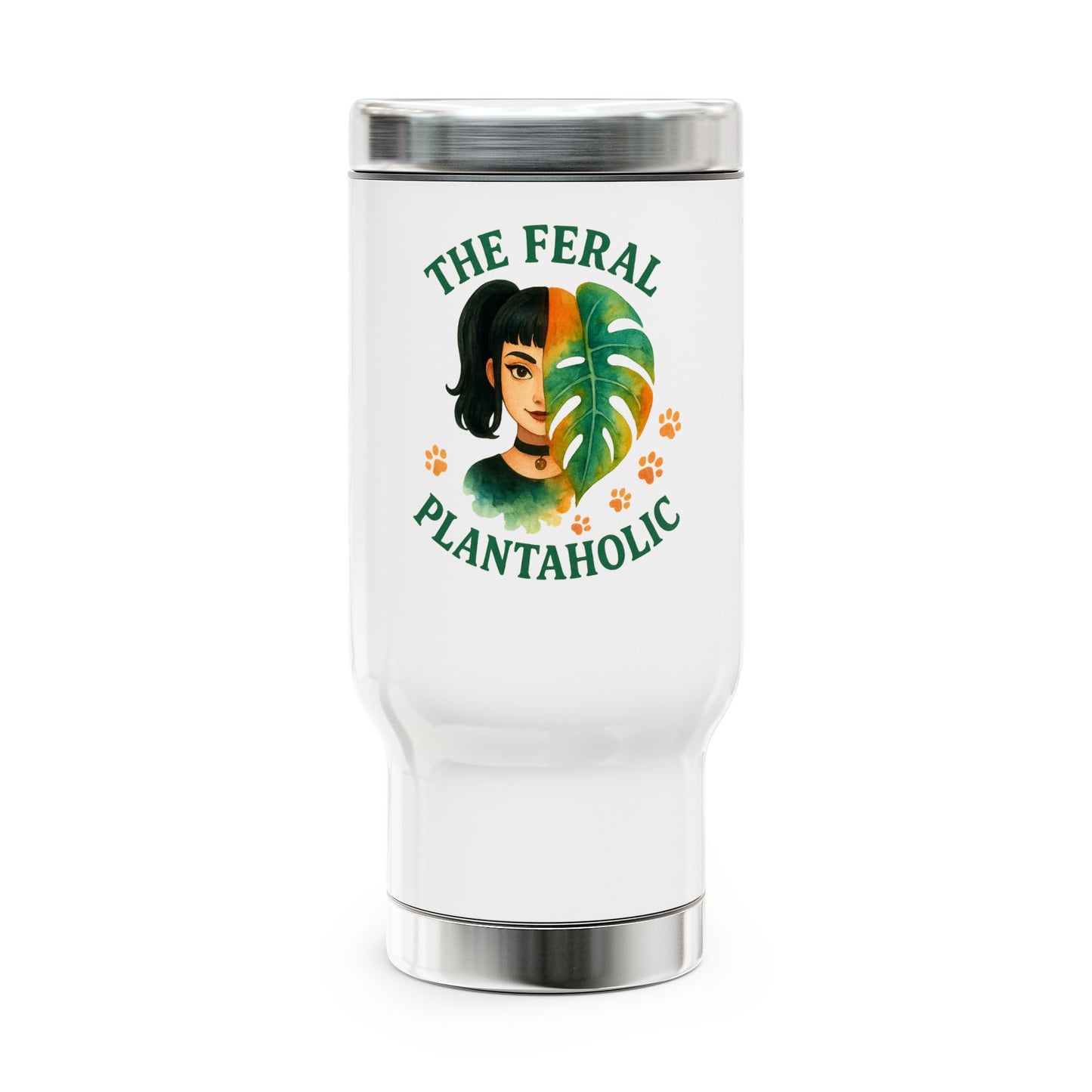 Feral Plantaholic Travel Mug, Eco-Friendly Travel Cup, Coffee Lover Gift, Plant Enthusiast, Nature Lover Mug, Sustainable Drinkware