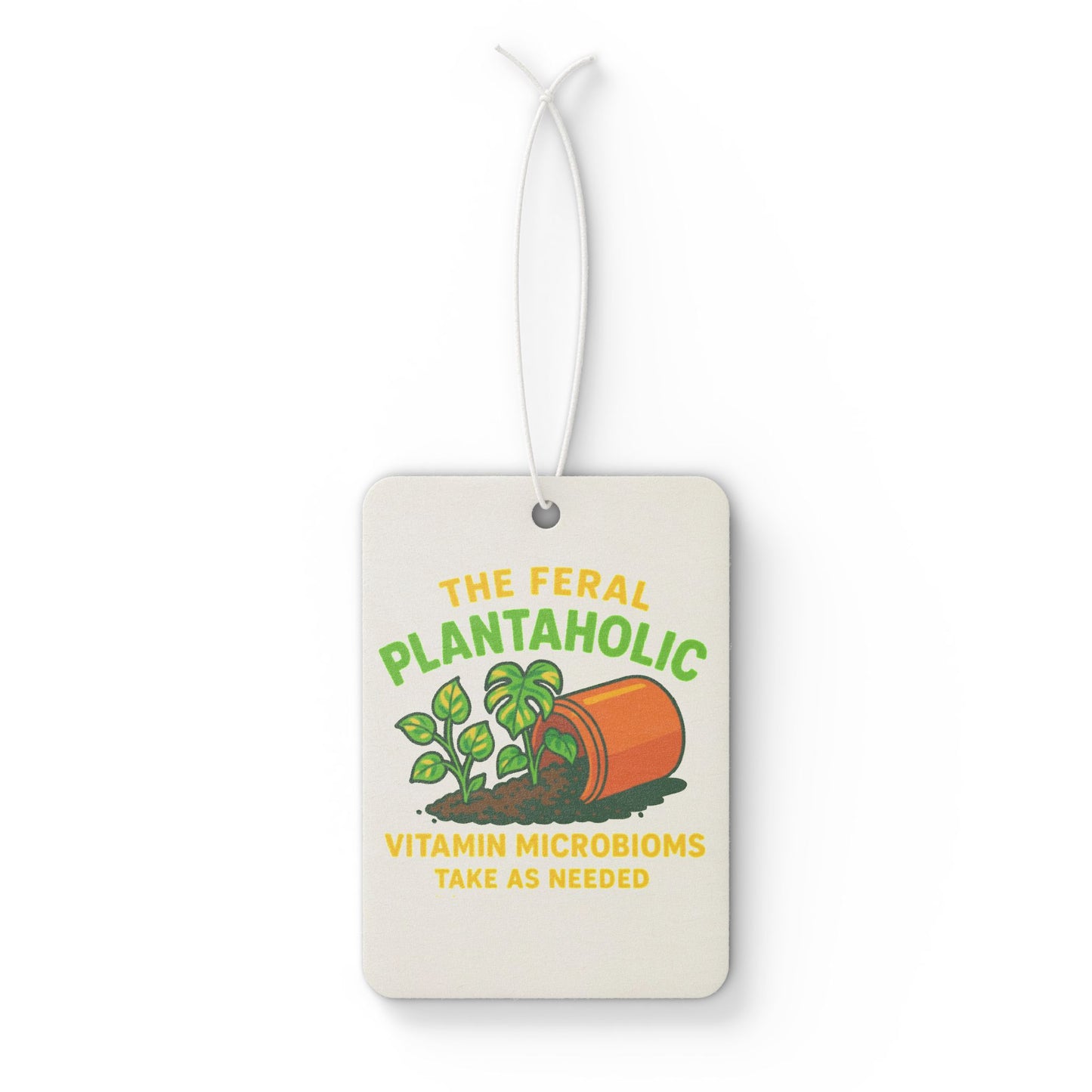 Funky Car Air Freshener - Plantaholic Vibes, Cute Car Accessory, Gift for Plant Lovers, Home Fragrance, Eco-friendly Decor