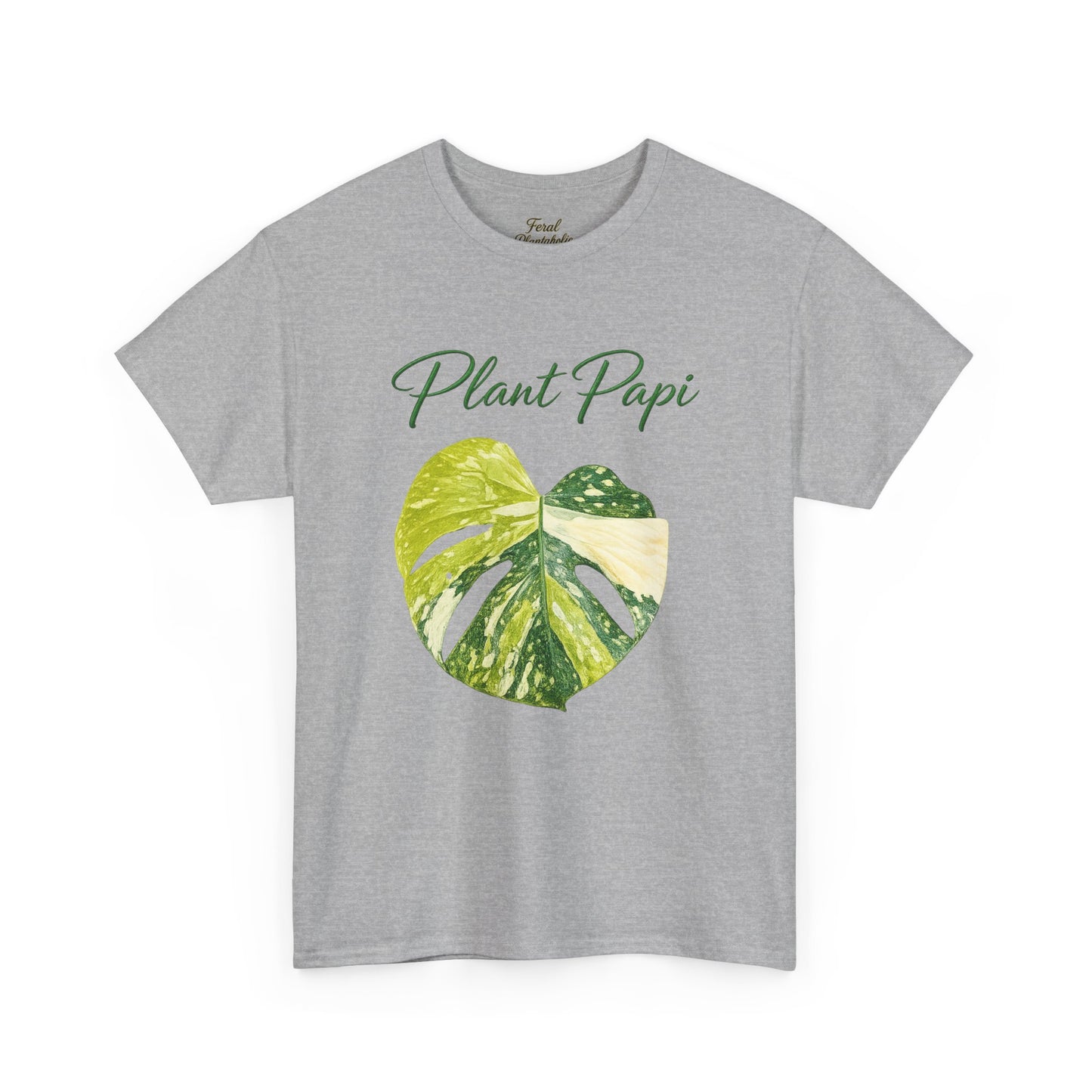 Plant Papi T-Shirt — Green Monstera Heart Graphic Tee for Plant Lovers