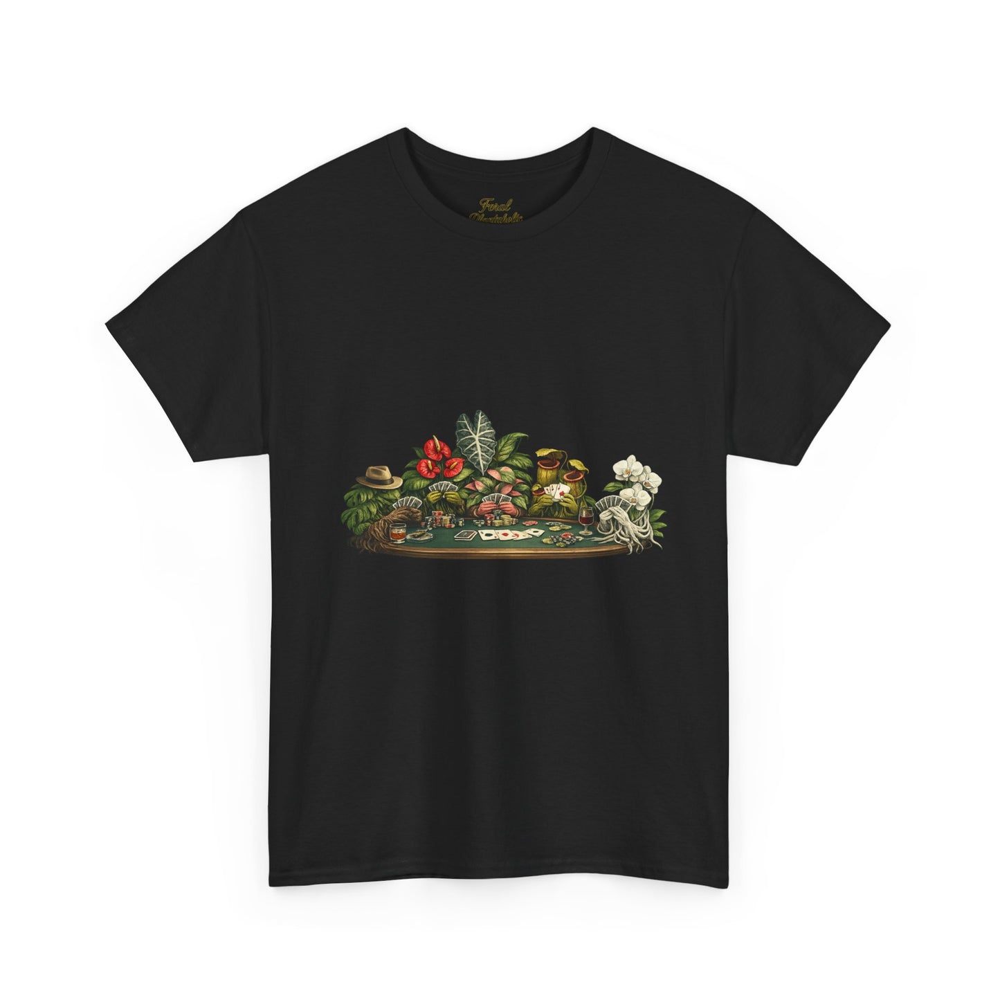 Vintage Botanical Dish Garden Tee — Floral Still Life Graphic T-Shirt