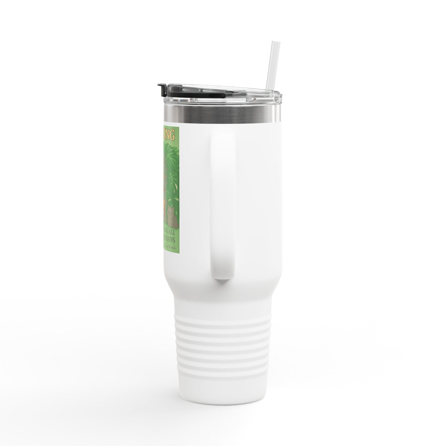 40oz Insulated Travel Mug — 'Albo King' Jungle Adventure Design