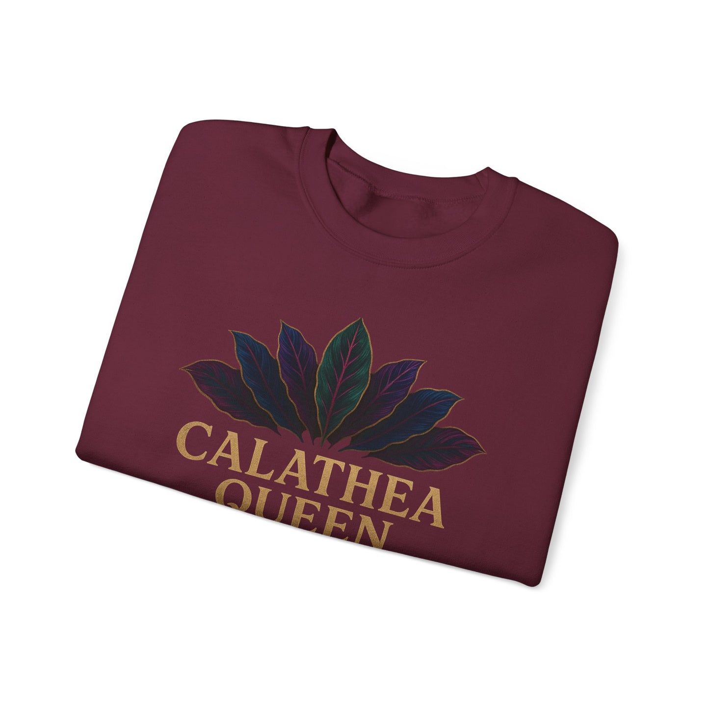 Calathea Queen Sweatshirt - Cozy Crewneck for Plant Lovers, Gift for Gardeners, Lounge Wear, Botanical Fashion, Nature Inspired Apparel