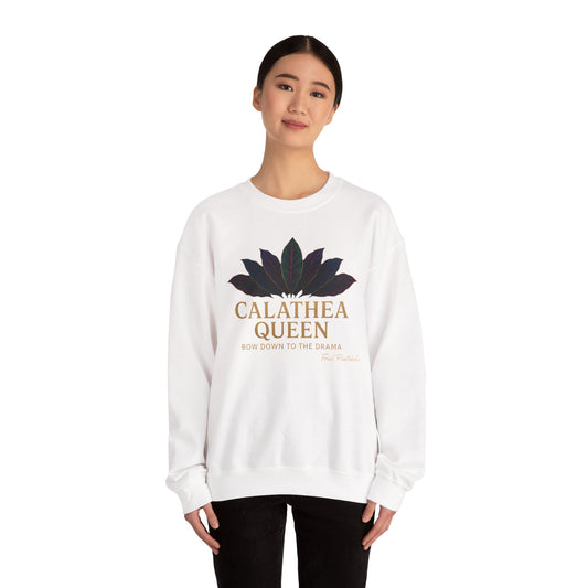 Calathea Queen Sweatshirt - Cozy Crewneck for Plant Lovers, Gift for Gardeners, Lounge Wear, Botanical Fashion, Nature Inspired Apparel