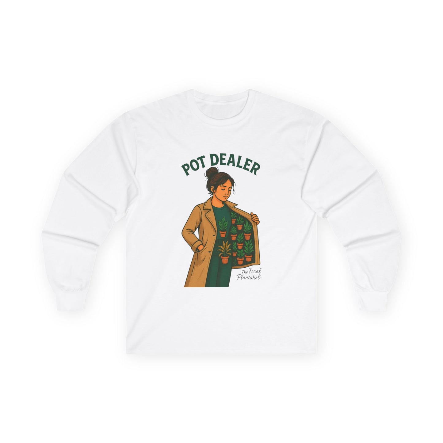Pot Dealer Long Sleeve Tee, Fun Gift for Cannabis Lovers, Cozy Fall Fashion, Perfect for 420 Celebrations, Plant Lover Gift