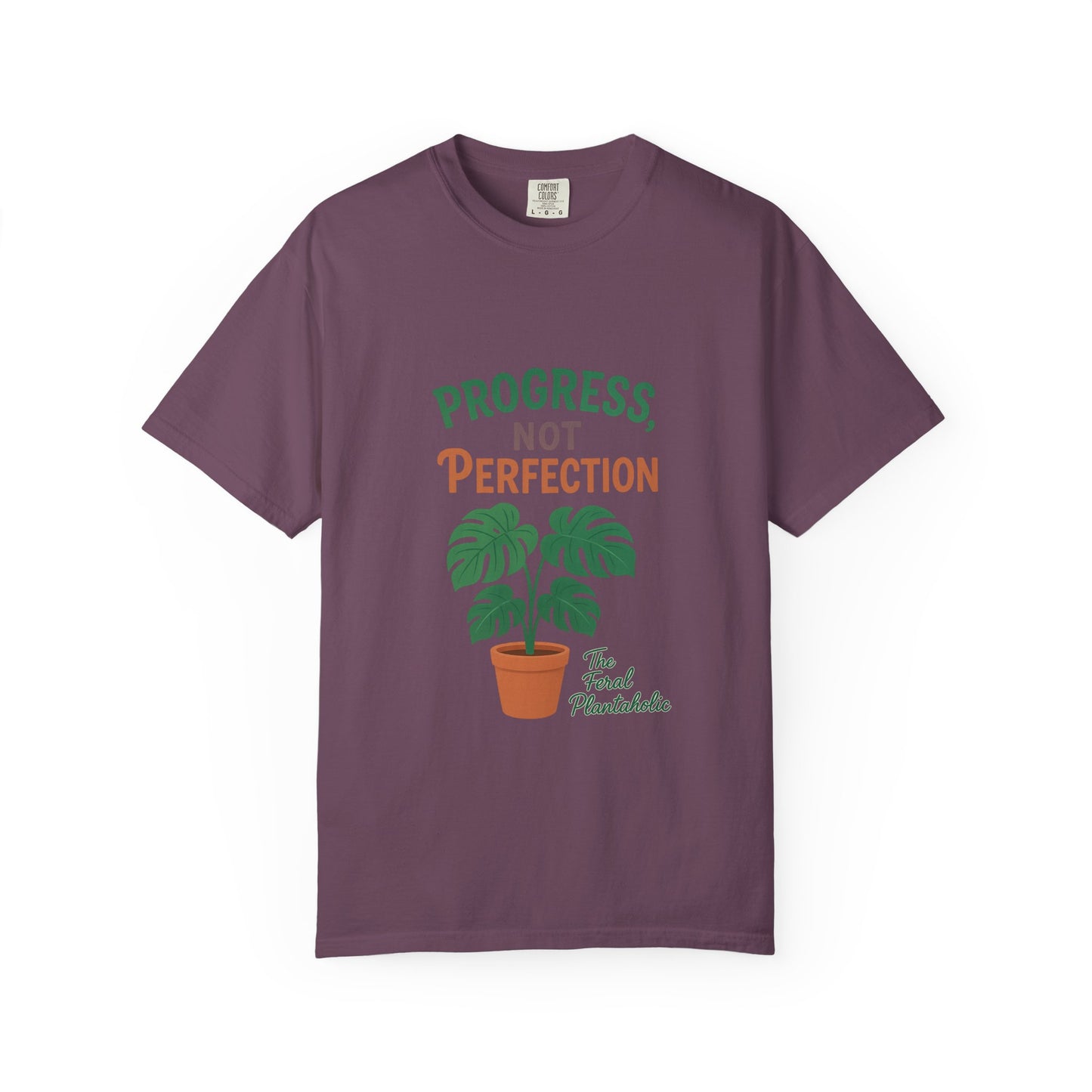 Progress Not Perfection Plant T-Shirt, Casual Unisex Tee, Gift for Plant Lovers, Eco-Friendly Fashion, Gardening Apparel, Relaxed Fit