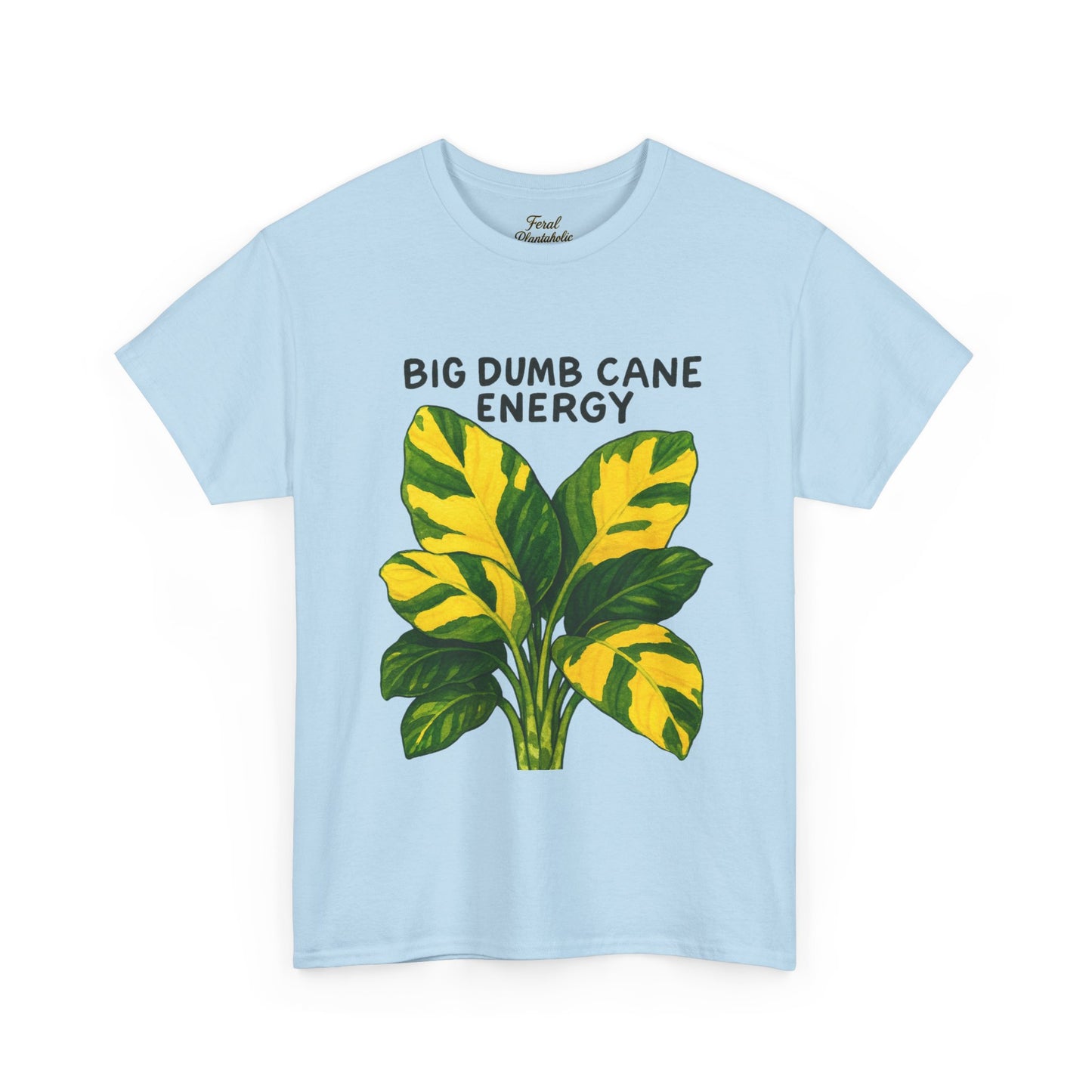 Big Dumb Cane Energy T‑Shirt — Variegated Dieffenbachia Plant Tee