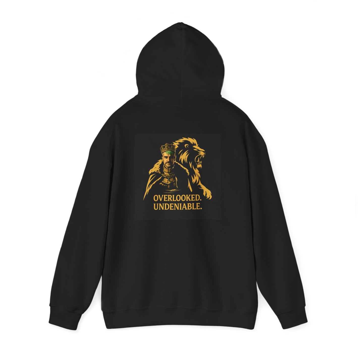 Lion Graphic Hoodie — "Overlooked. Undeniable." Bold Motivational Streetwear