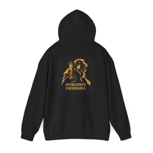 Lion Graphic Hoodie — "Overlooked. Undeniable." Bold Motivational Streetwear