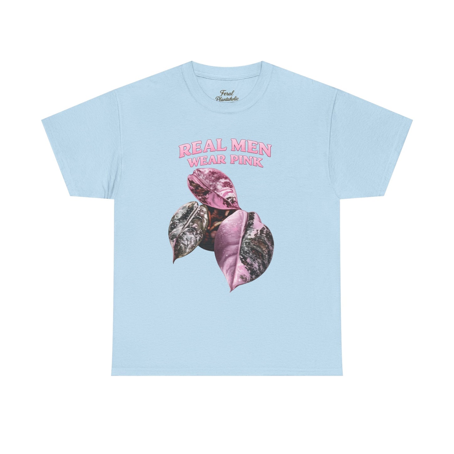 Real Men Wear Pink T-Shirt – Vintage Pink Leaf Graphic Tee