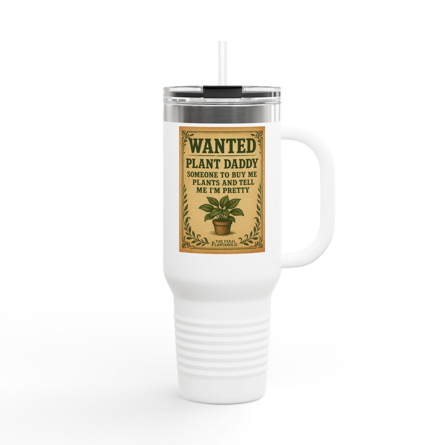 Wanted Plant Daddy Insulated Travel Mug, 40oz - Perfect Gift for Plant Lovers, Gardening Enthusiasts, Mother's Day, Father's Day, [...]