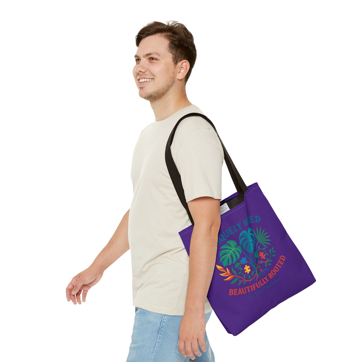 Vibrant Tropical Tote Bag - Uniquely Wired, Beautifully Rooted