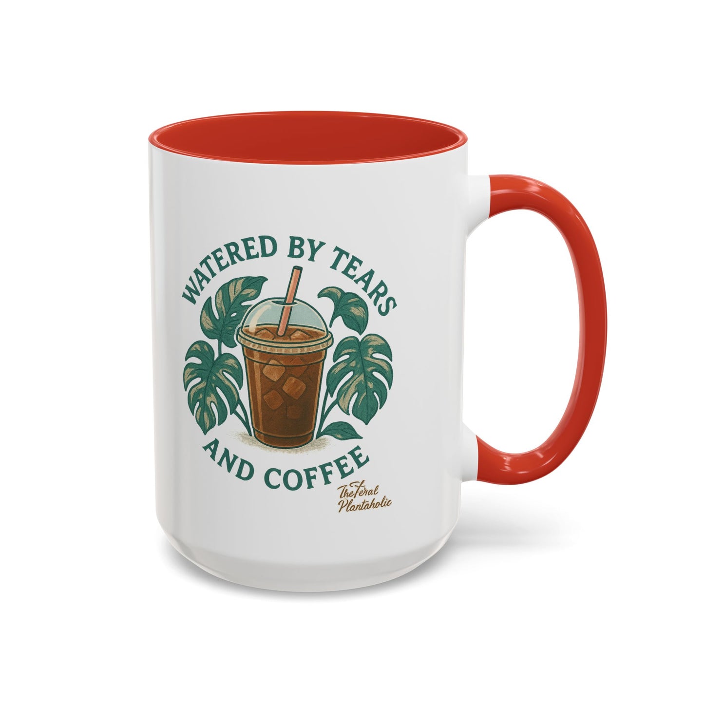 Watered by Tears and Coffee Mug, Funny Coffee Cup, Gift for Coffee Lovers, Inspirational Beverage Mug, Unique Kitchen Decor