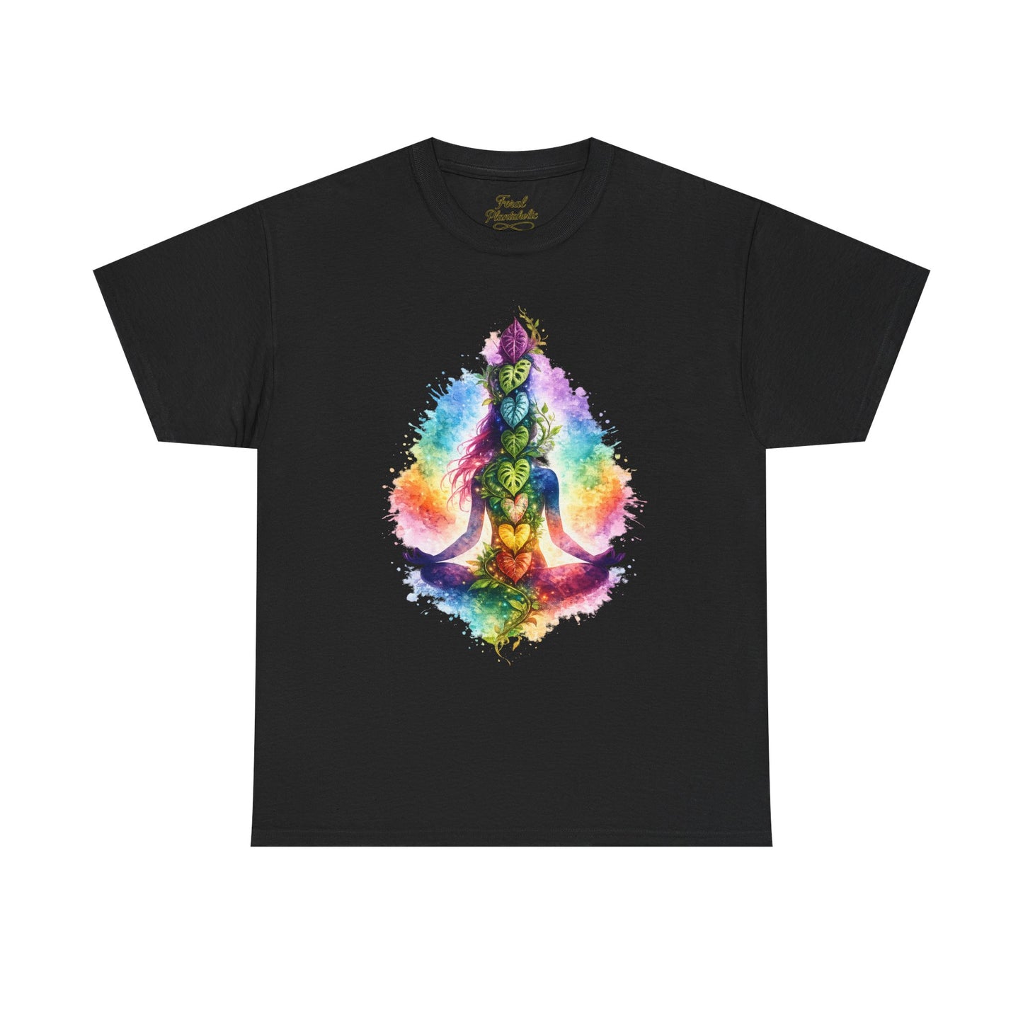 Rainbow Chakra Yoga T-Shirt — Colorful Spiritual Meditation Tee