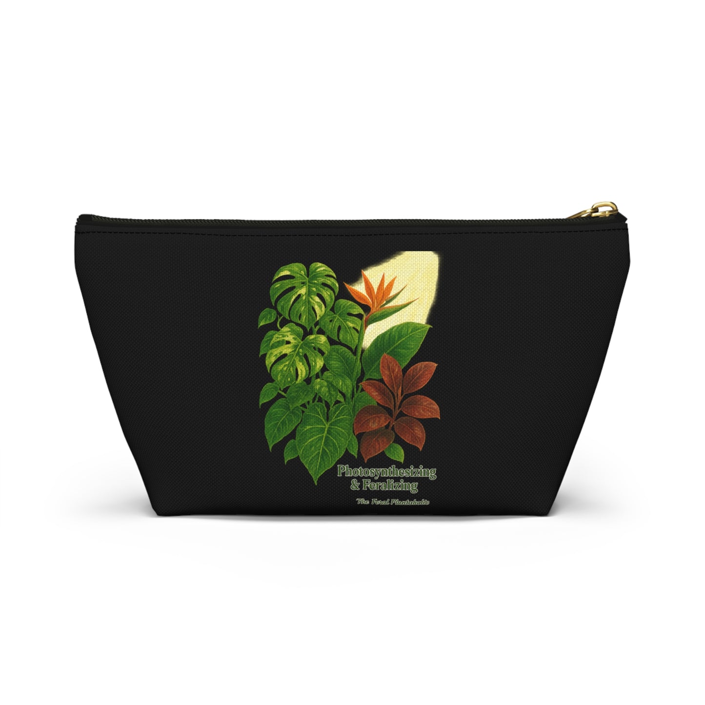 Eco-Friendly Botanical Accessory Pouch, Plant Lover Gift, Makeup Bag, Travel Organizer, Greenery Design