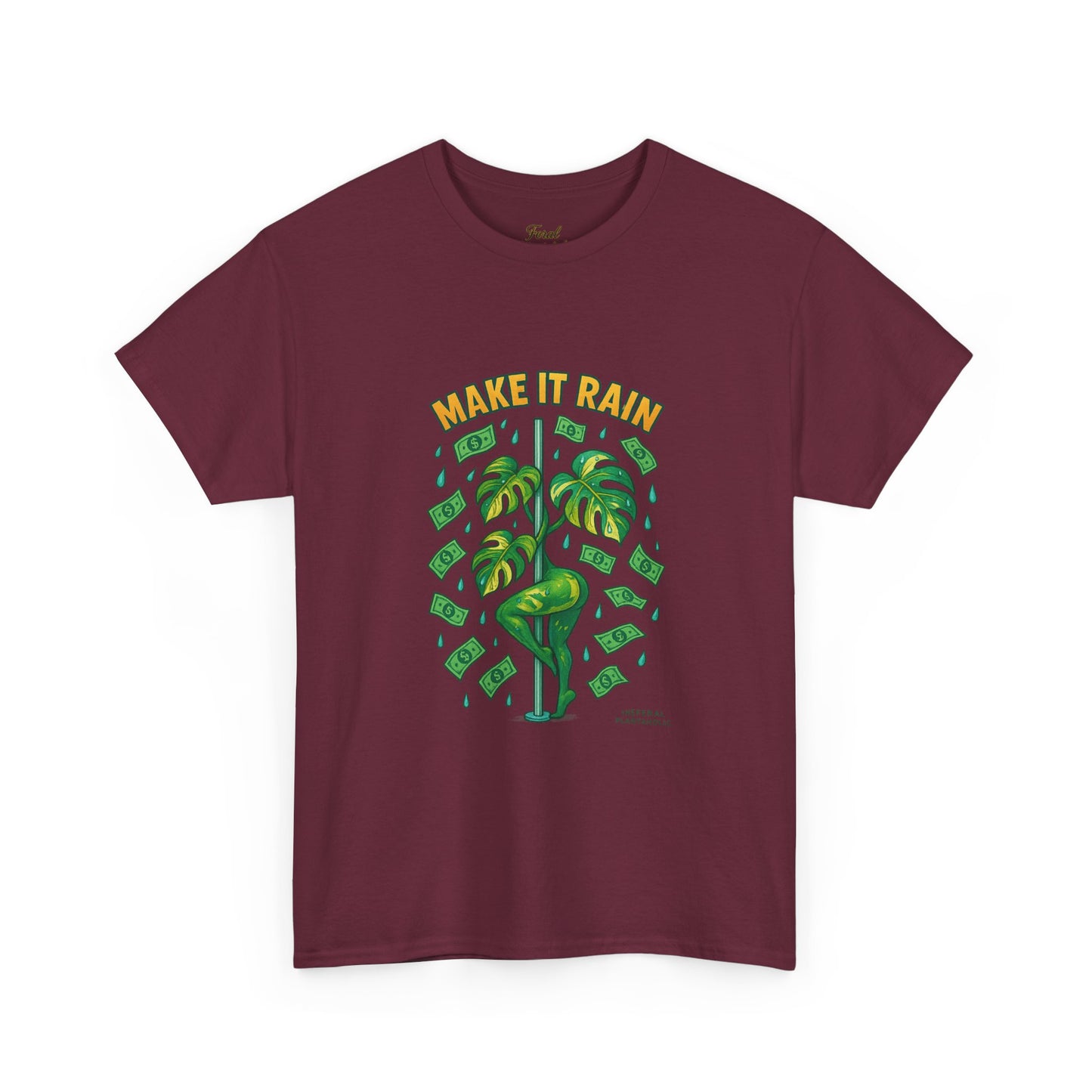 T-Shirt with Fun Design, Make It Rain Graphic Tee for Party Lovers, Trendy Cotton Apparel, Gift for Birthdays, Unisex Party Tee