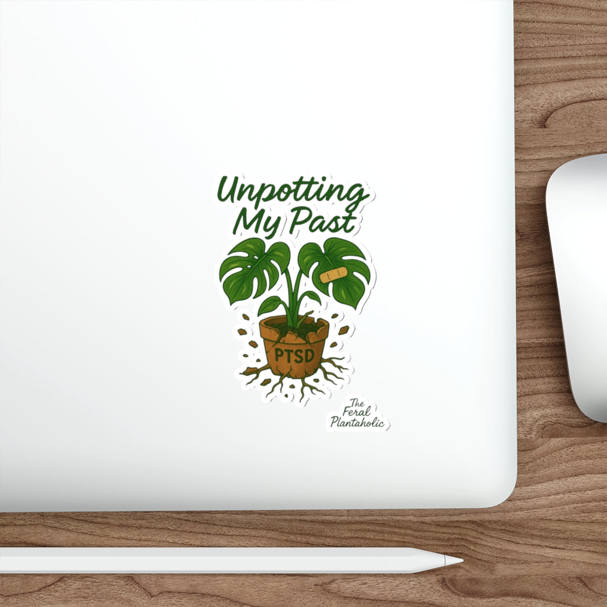 PTSD Awareness Die-Cut Stickers - Unpotting My Past Design