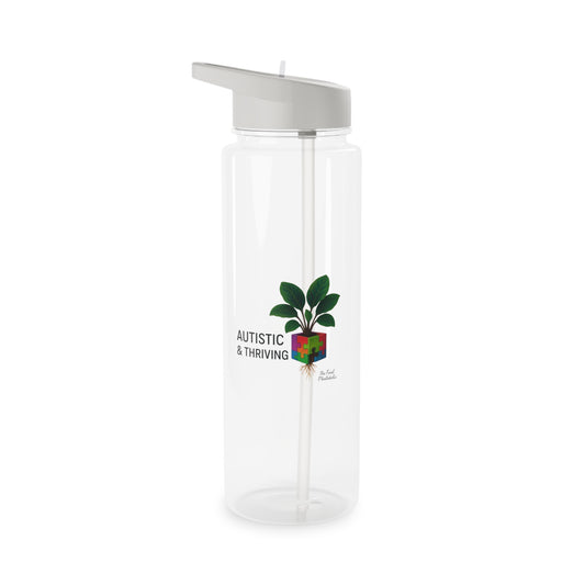 Tritan Water Bottle, Autistic and Thriving, Inspirational Gift, Hydration Bottle, Eco-Friendly Drinkware, Motivational Water Jug