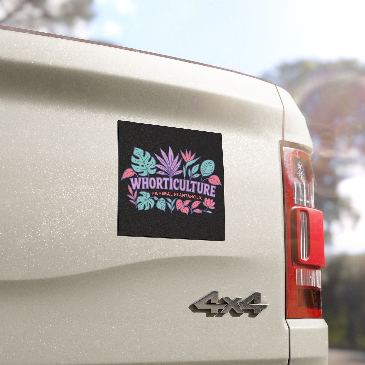 Whimsical Plant Theme Car Magnets, Feral Plant Lover Gift, Cute Garden Decor for Vehicles, Botanical Car Decor, Nature Lover Accessories