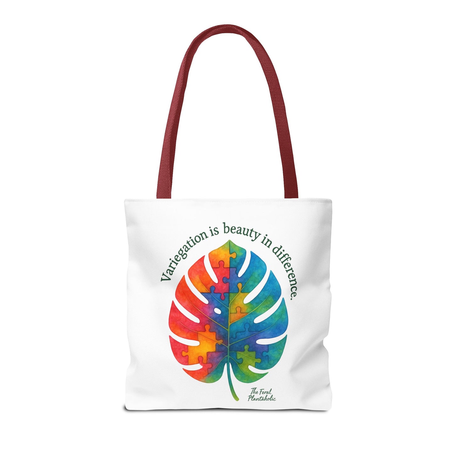 Colorful Monstera Leaf Tote Bag, Eco-Friendly Shopping Bag, Puzzle Aesthetic Purse, Nature Lover Gift, Art Tote for Every Occasion