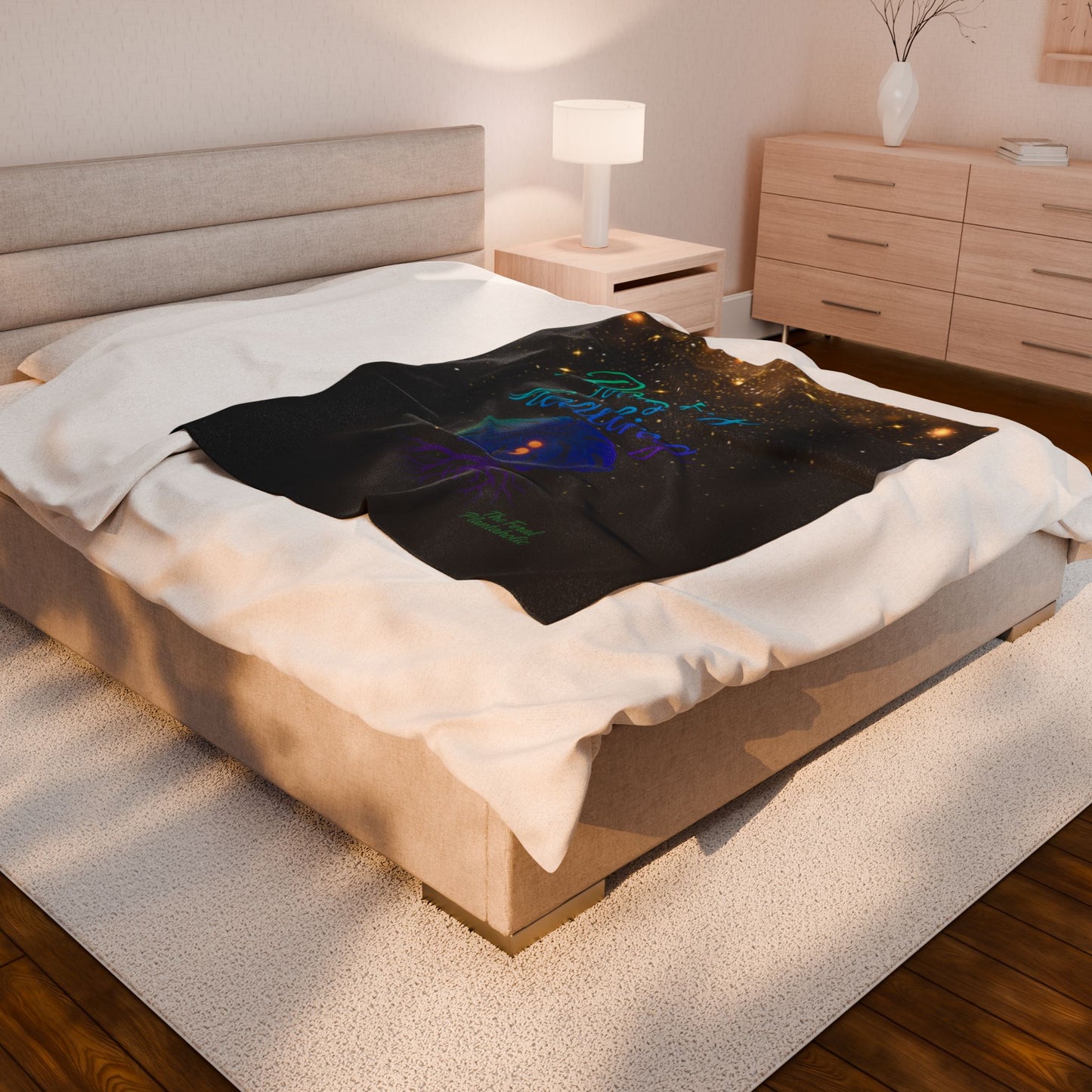 Rooting for My Healing Velveteen Plush Blanket | Cozy Throw for Self-Care, Spiritual Growth, Meditation, Wellness Gifts, Home Decor