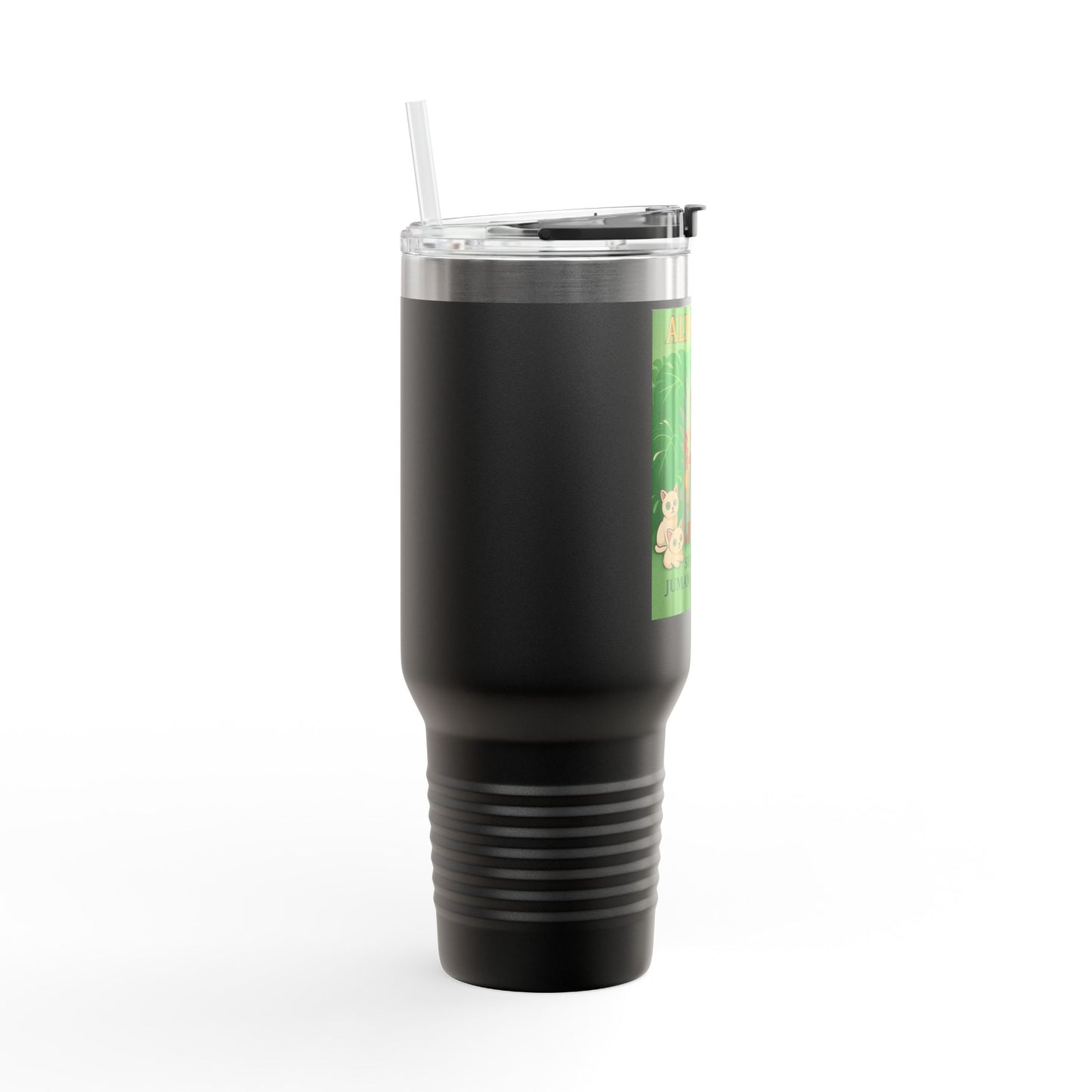 40oz Insulated Travel Mug — 'Albo King' Jungle Adventure Design