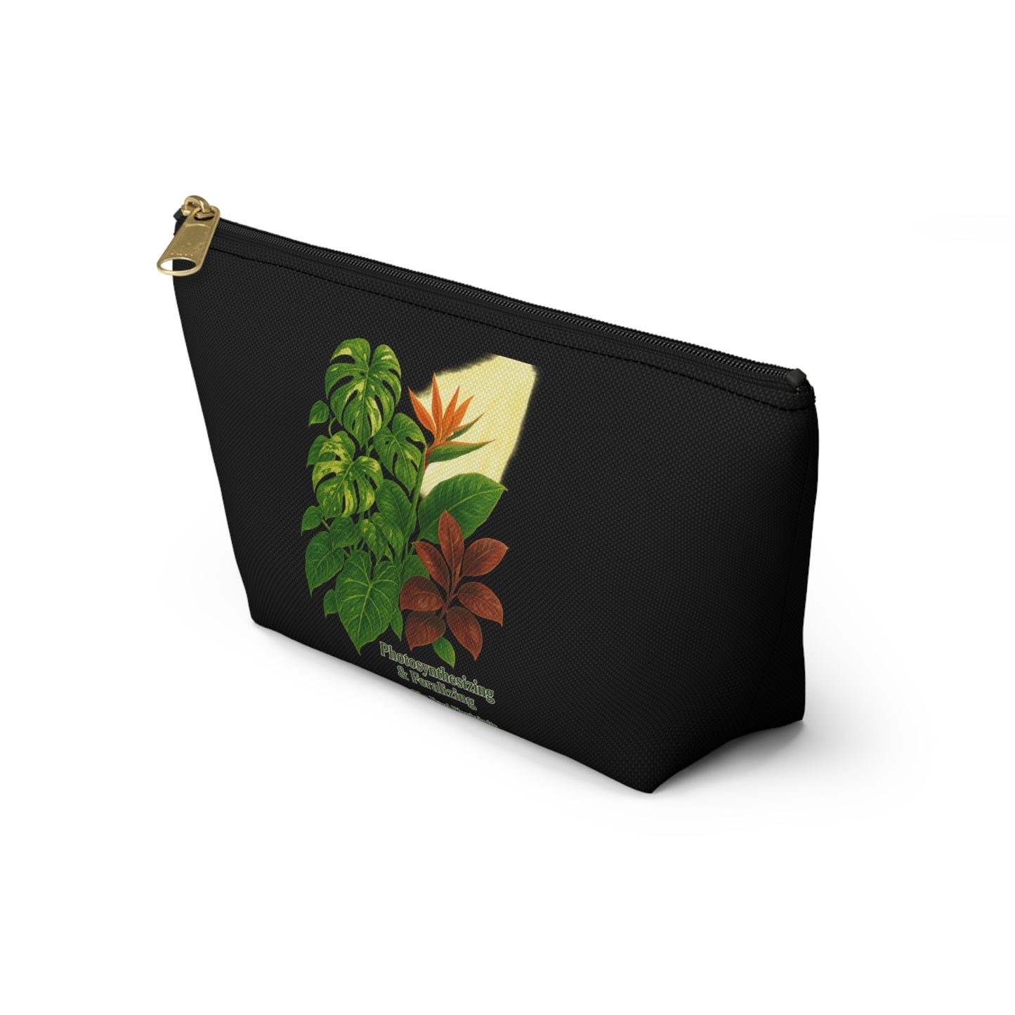Eco-Friendly Botanical Accessory Pouch, Plant Lover Gift, Makeup Bag, Travel Organizer, Greenery Design