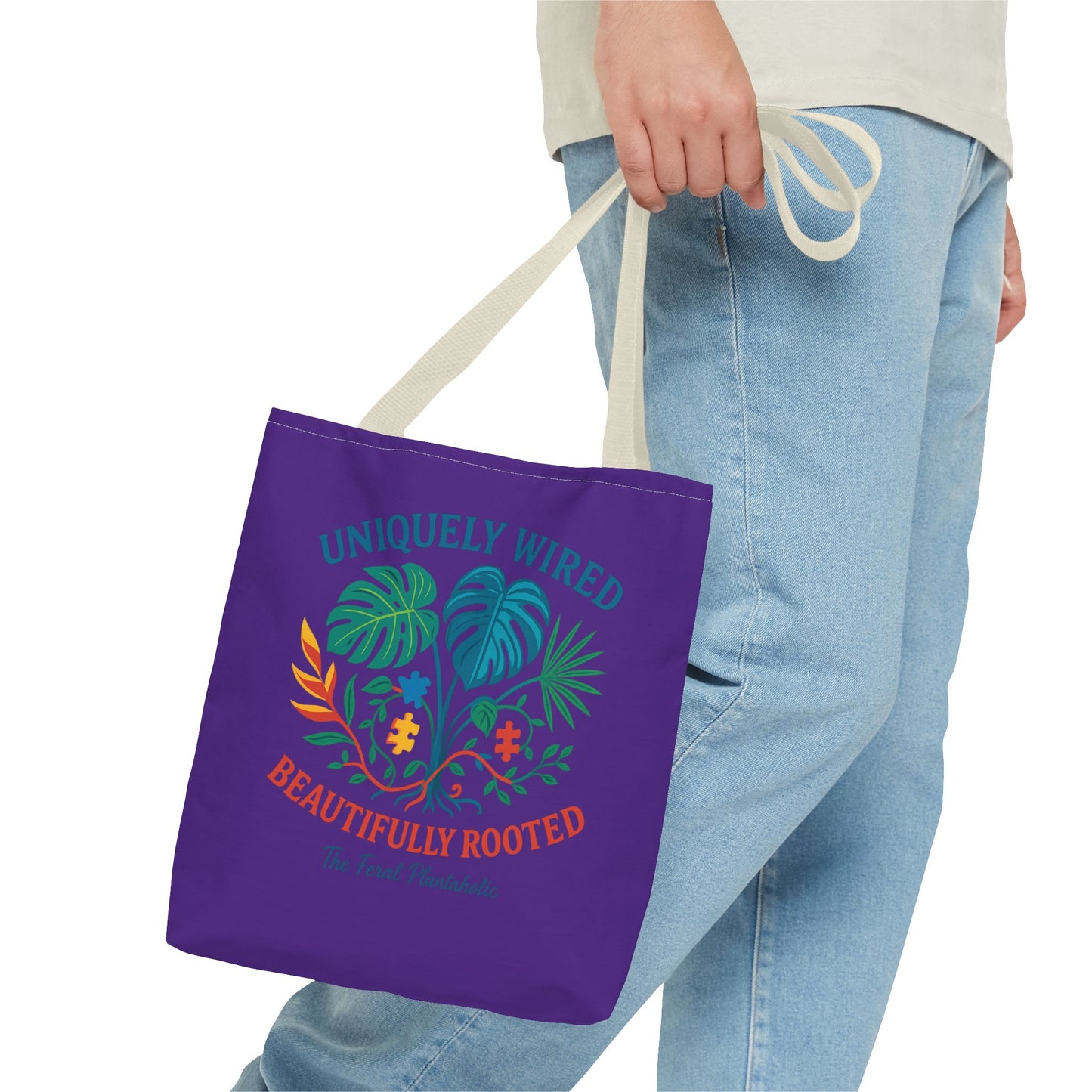 Vibrant Tropical Tote Bag - Uniquely Wired, Beautifully Rooted