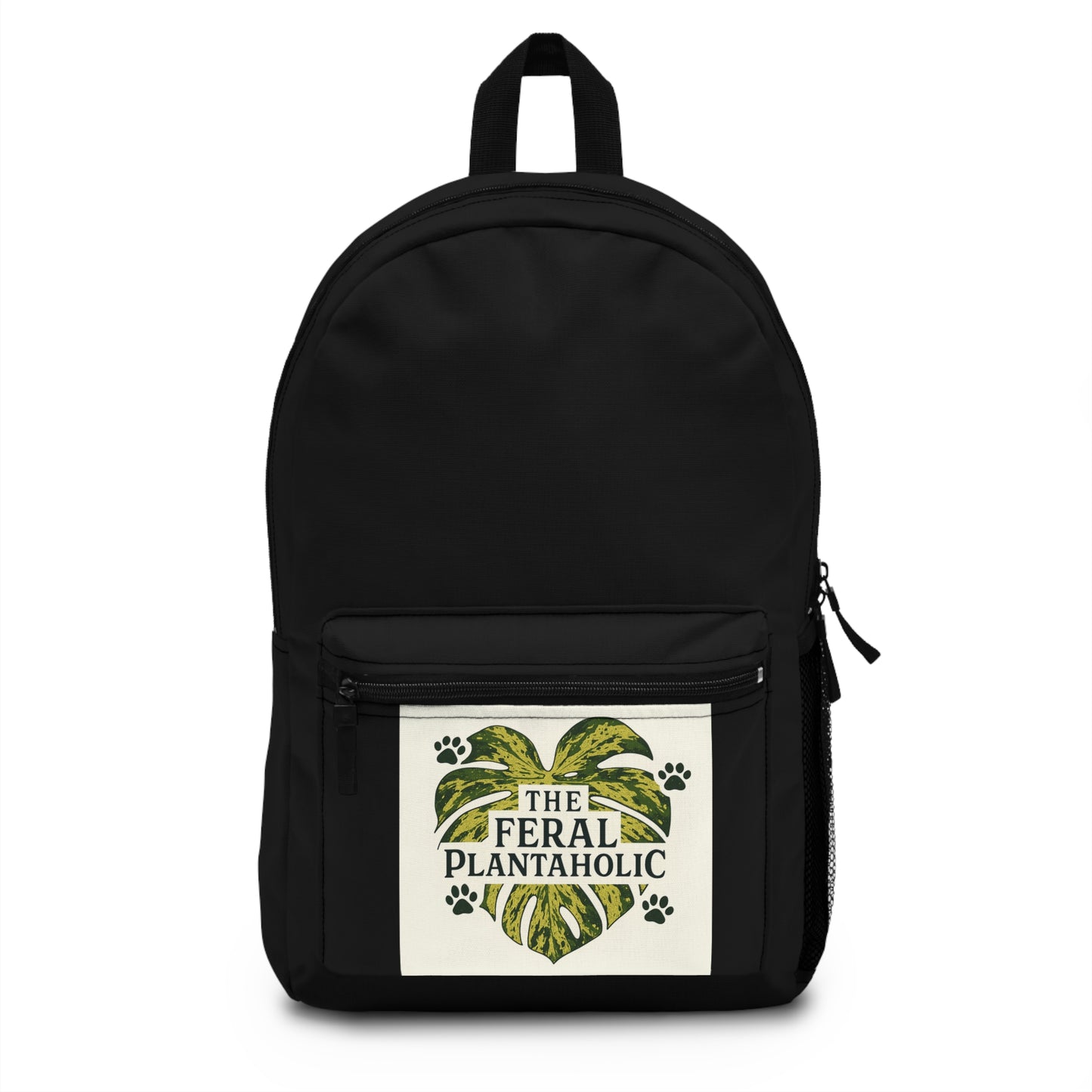 Feral Plantaholic Backpack | Eco-Friendly Tote for Plant Lovers, Student Bag, Travel Backpack, Gift for Botanists, Nature Enthusiasts