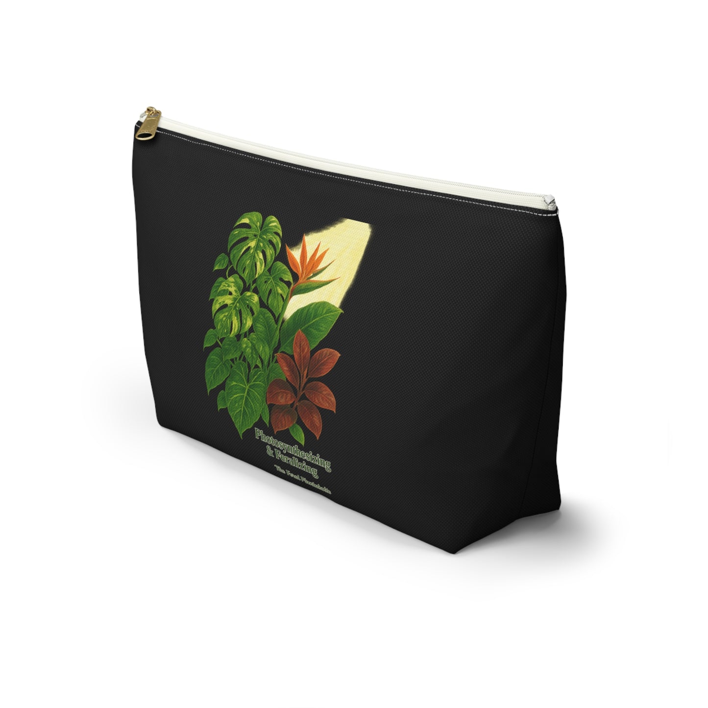 Eco-Friendly Botanical Accessory Pouch, Plant Lover Gift, Makeup Bag, Travel Organizer, Greenery Design
