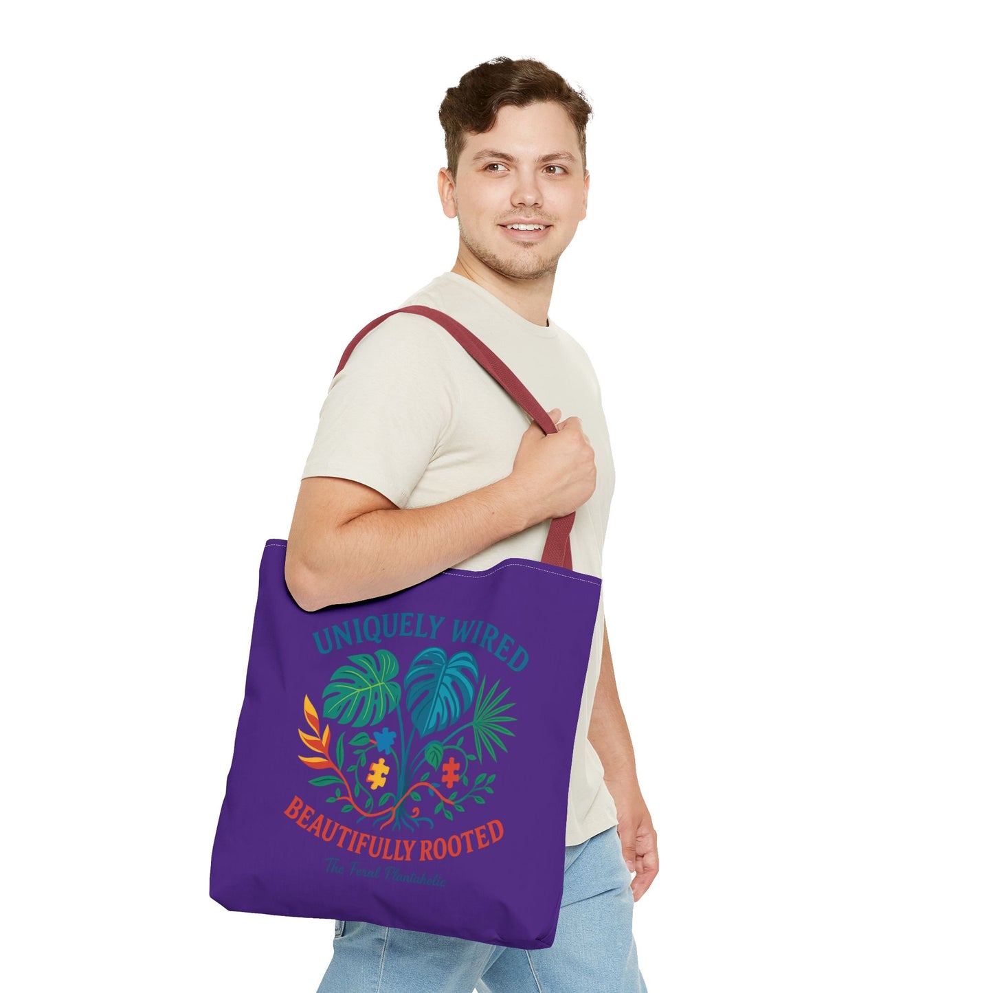 Vibrant Tropical Tote Bag - Uniquely Wired, Beautifully Rooted