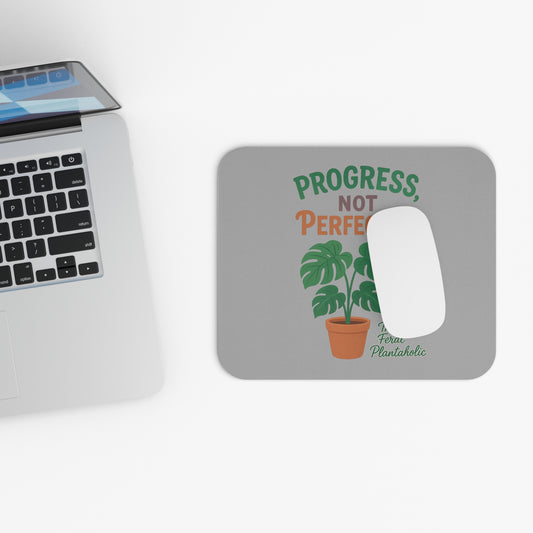 Motivational Mouse Pad with Quote: Progress, Not Perfection, Desk Accessory for Plant Lovers, Home Office Decor, Gift for Botanists, [...]