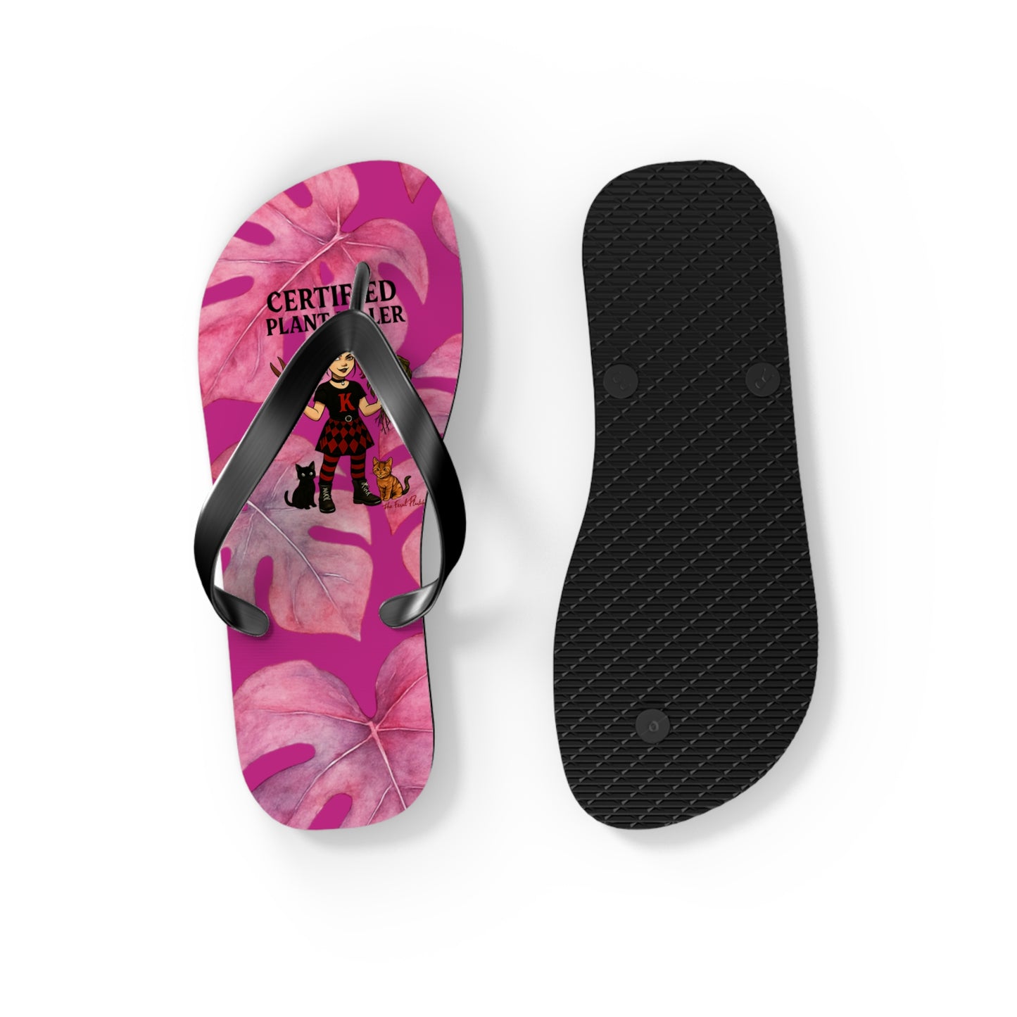 Certified Plant Killer Flip Flops, Fun Summer Sandals for Plant Lovers, Unique Beach Footwear, Gift for Gardeners