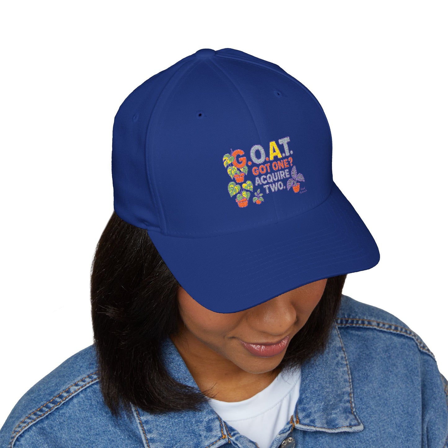 Embroidered Cap with Fun Design, Baseball Hat, G.O.A.T. Hat, Outdoor Gear, Gift for Sports Lovers, Adjustable Hat