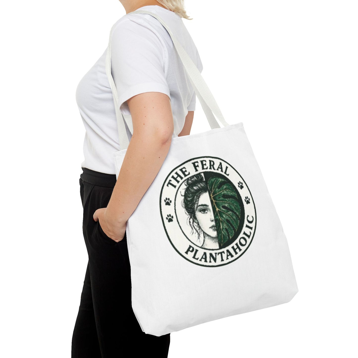 Feral Plantaholic Tote Bag | Eco-Friendly Grocery Bag, Gift for Plant Lovers, Boho Style, Greenery Accessories