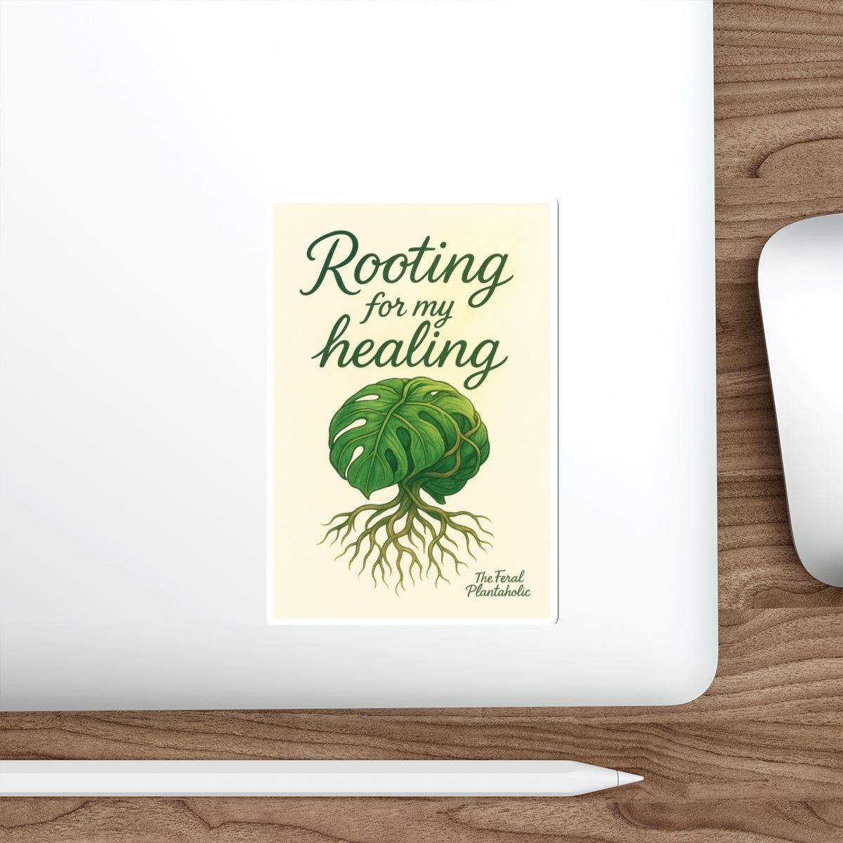 Rooting for My Healing Die-Cut Stickers - Inspirational Plant Design