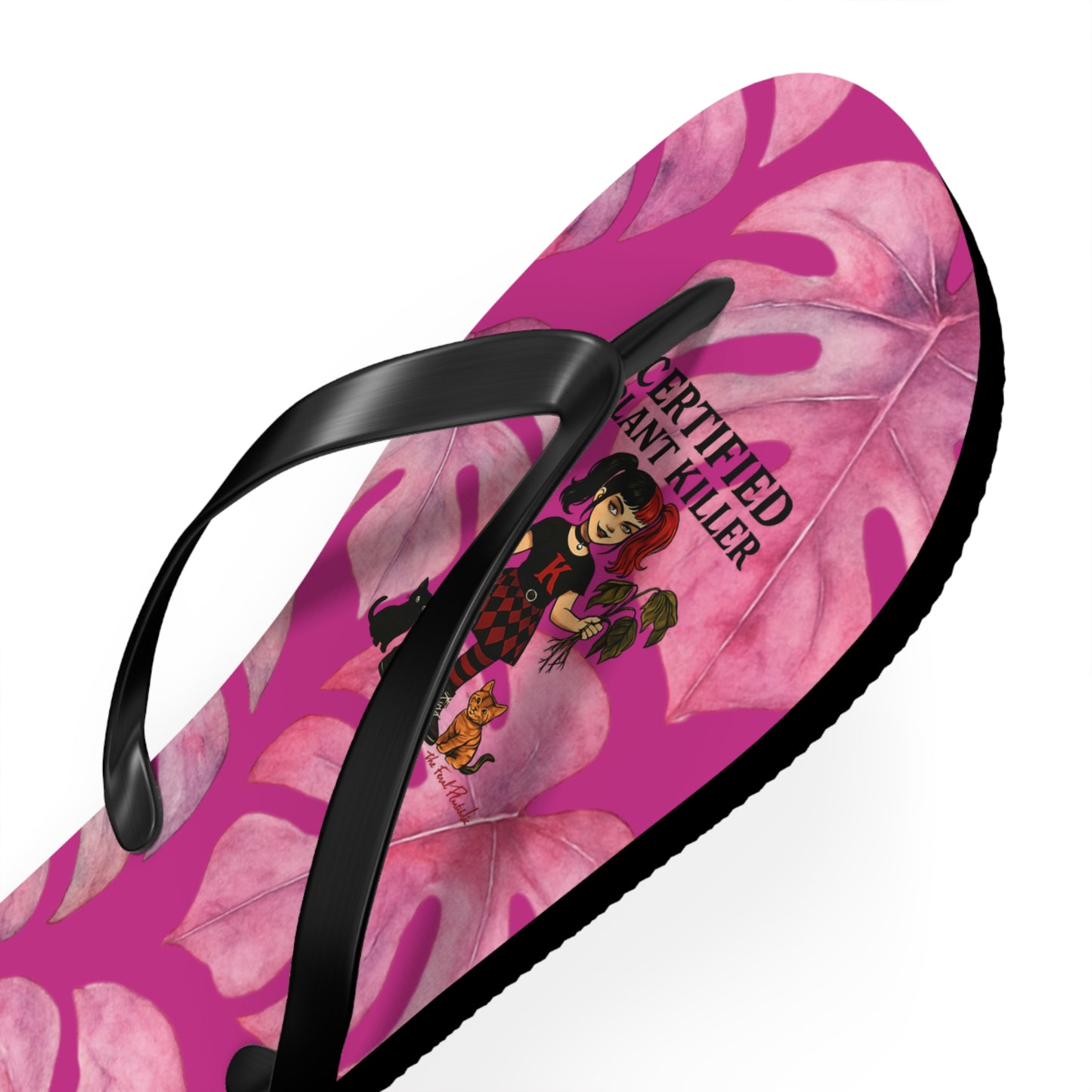 Certified Plant Killer Flip Flops, Fun Summer Sandals for Plant Lovers, Unique Beach Footwear, Gift for Gardeners