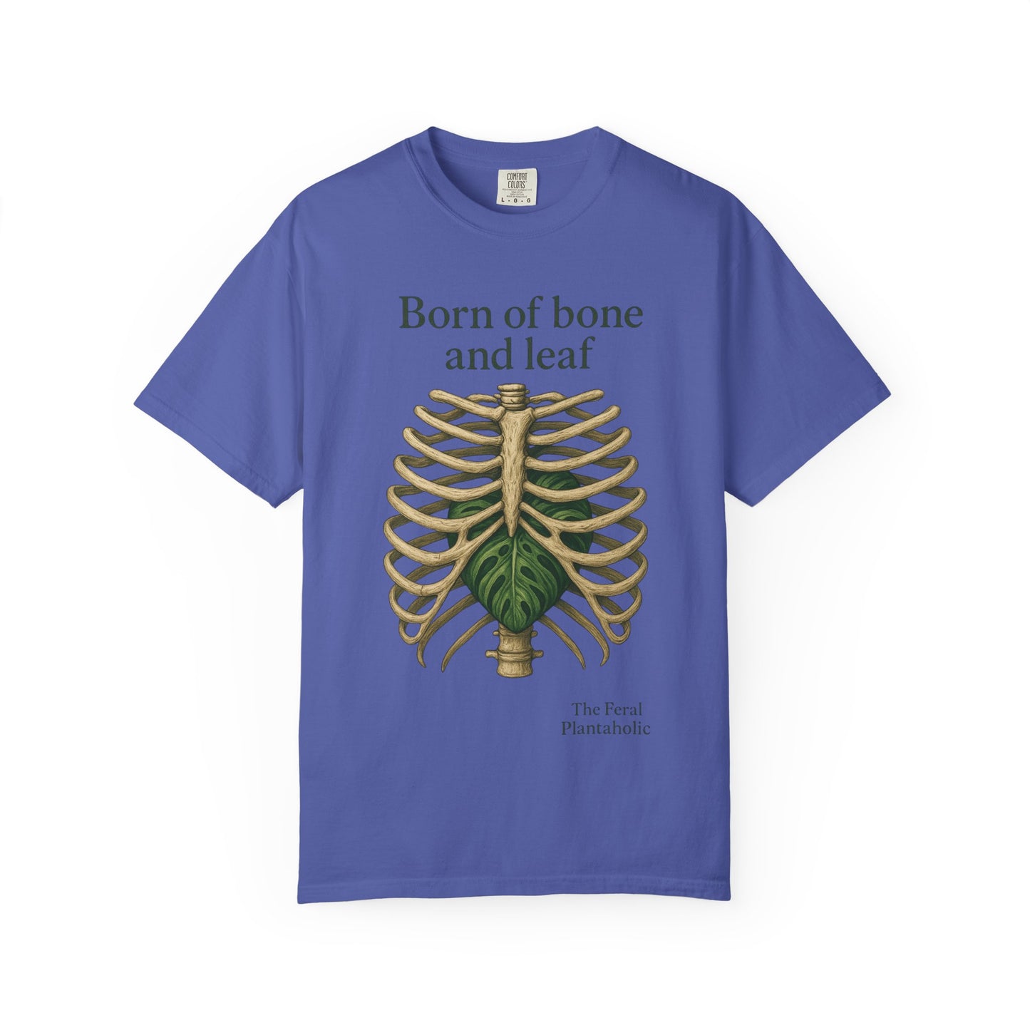 Born of Bone and Leaf T-Shirt — Botanical Ribcage Graphic Tee
