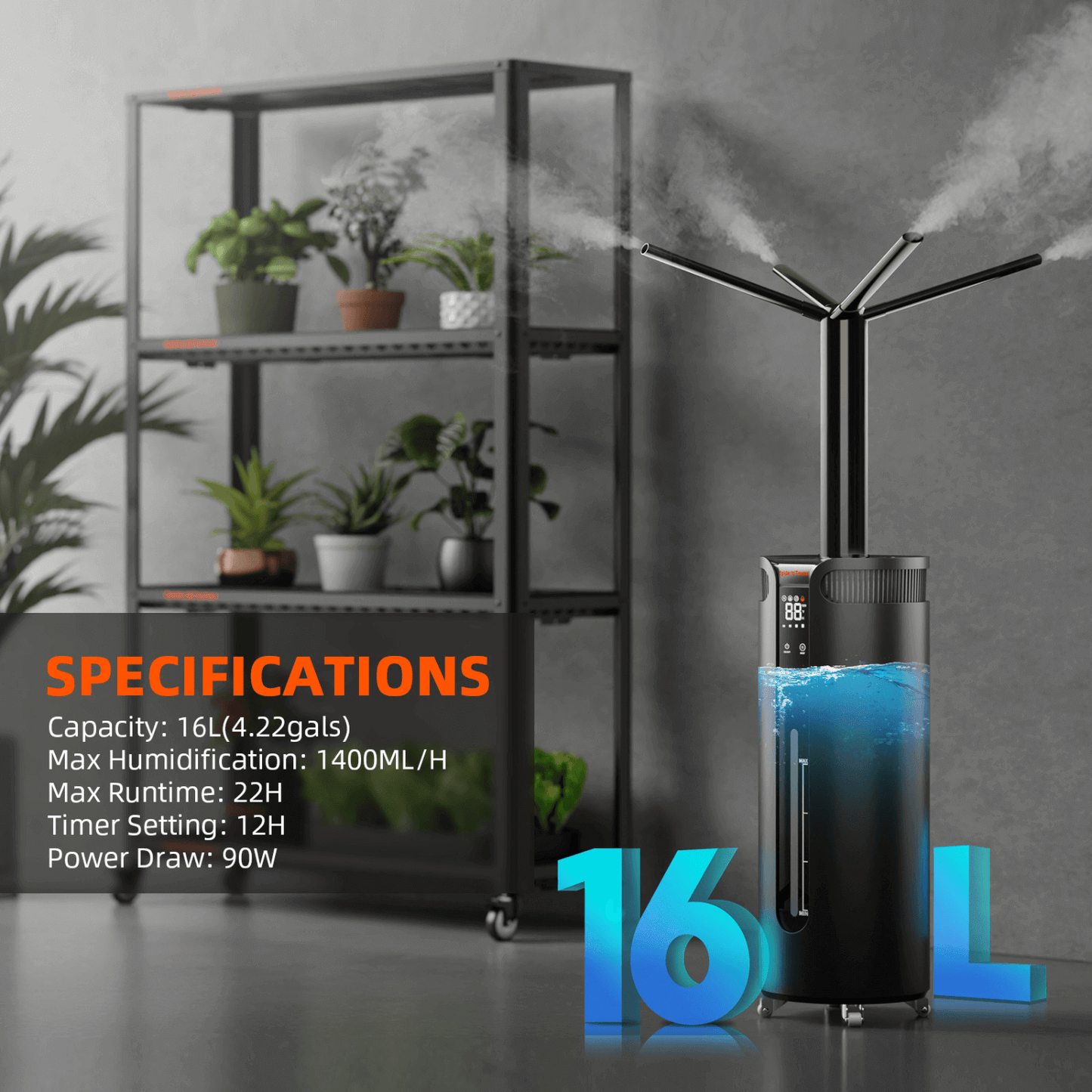 Spider Farmer Cool Mist Humidifier 16L