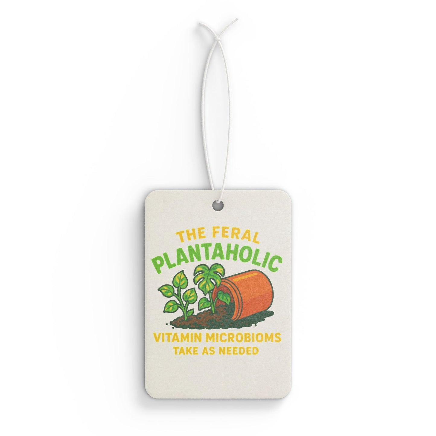 Funky Car Air Freshener - Plantaholic Vibes, Cute Car Accessory, Gift for Plant Lovers, Home Fragrance, Eco-friendly Decor