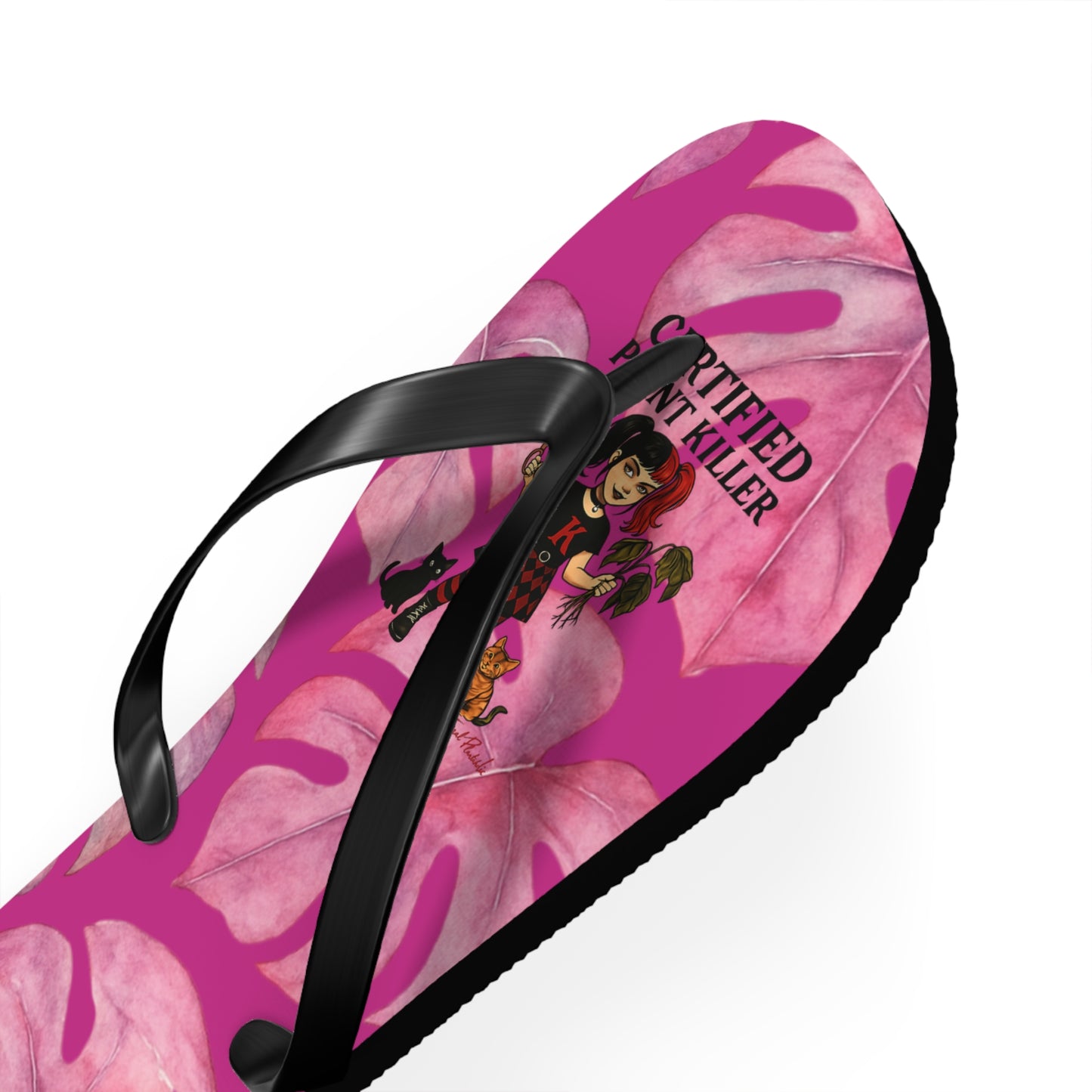 Certified Plant Killer Flip Flops, Fun Summer Sandals for Plant Lovers, Unique Beach Footwear, Gift for Gardeners