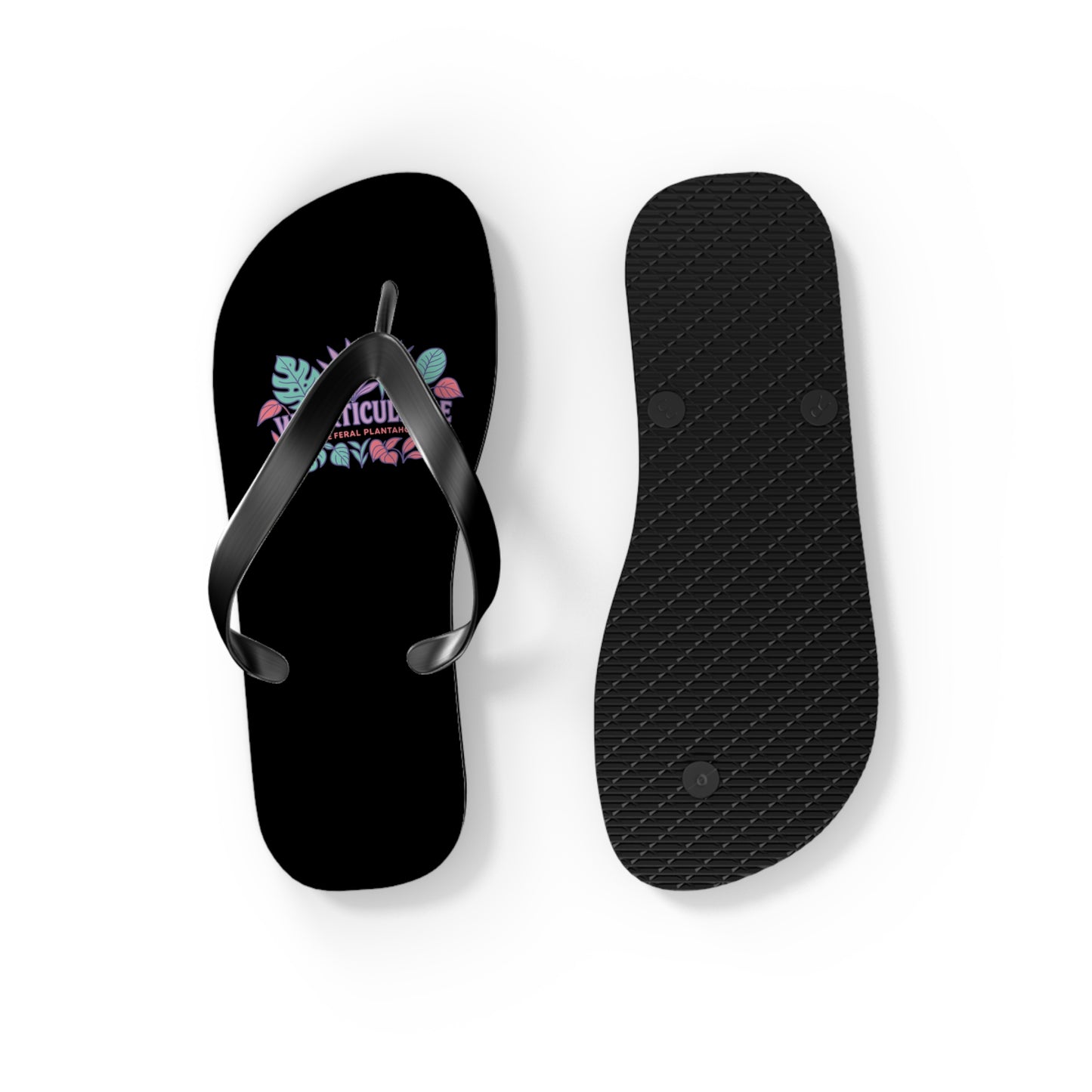 Horticulture Flip Flops, Summer Sandals for Garden Lovers, Beach Wear, Plant Enthusiast Gift, Vacation Footwear, Floral Sandals